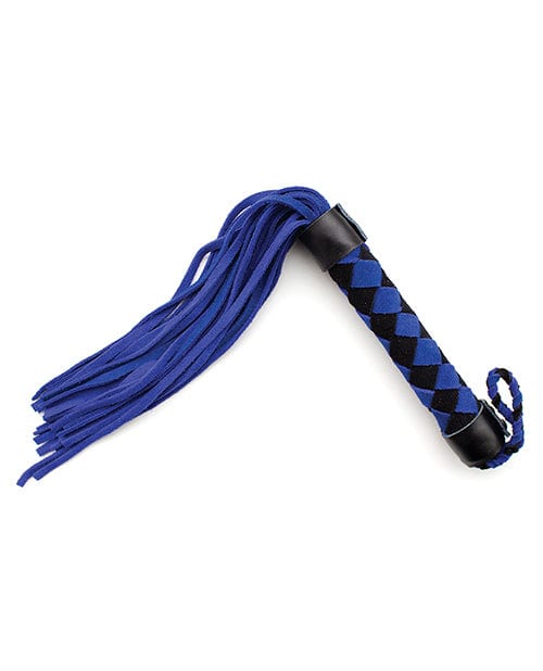 Premium Plesur 15-Inch Genuine Leather Flogger in Vibrant Blue - Perfect for BDSM, Spanking, Sensual Play & Adult Intimacy Accessories