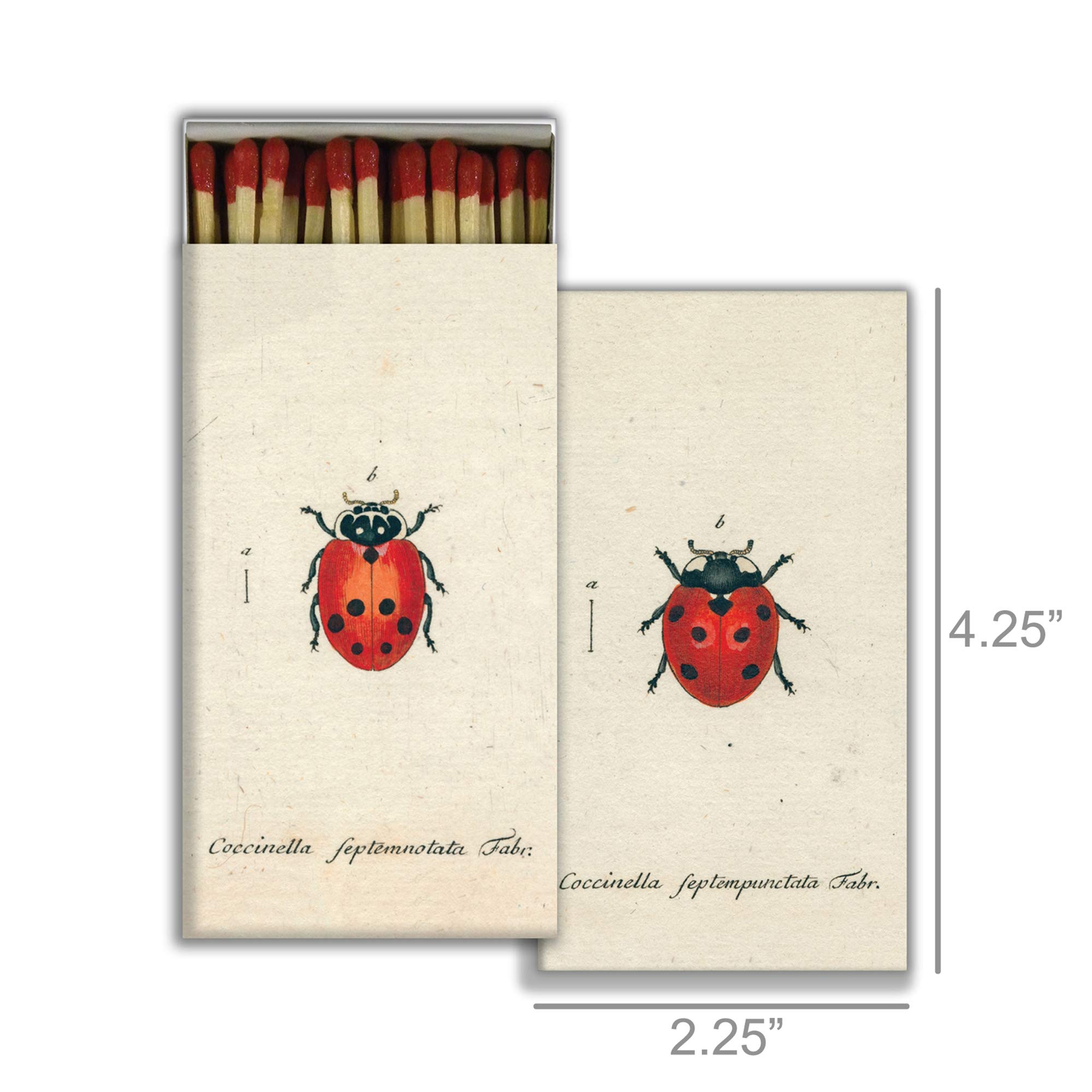Ladybug Butterfly Bee Match Boxes - Set of 3 for Candles & Fireplaces