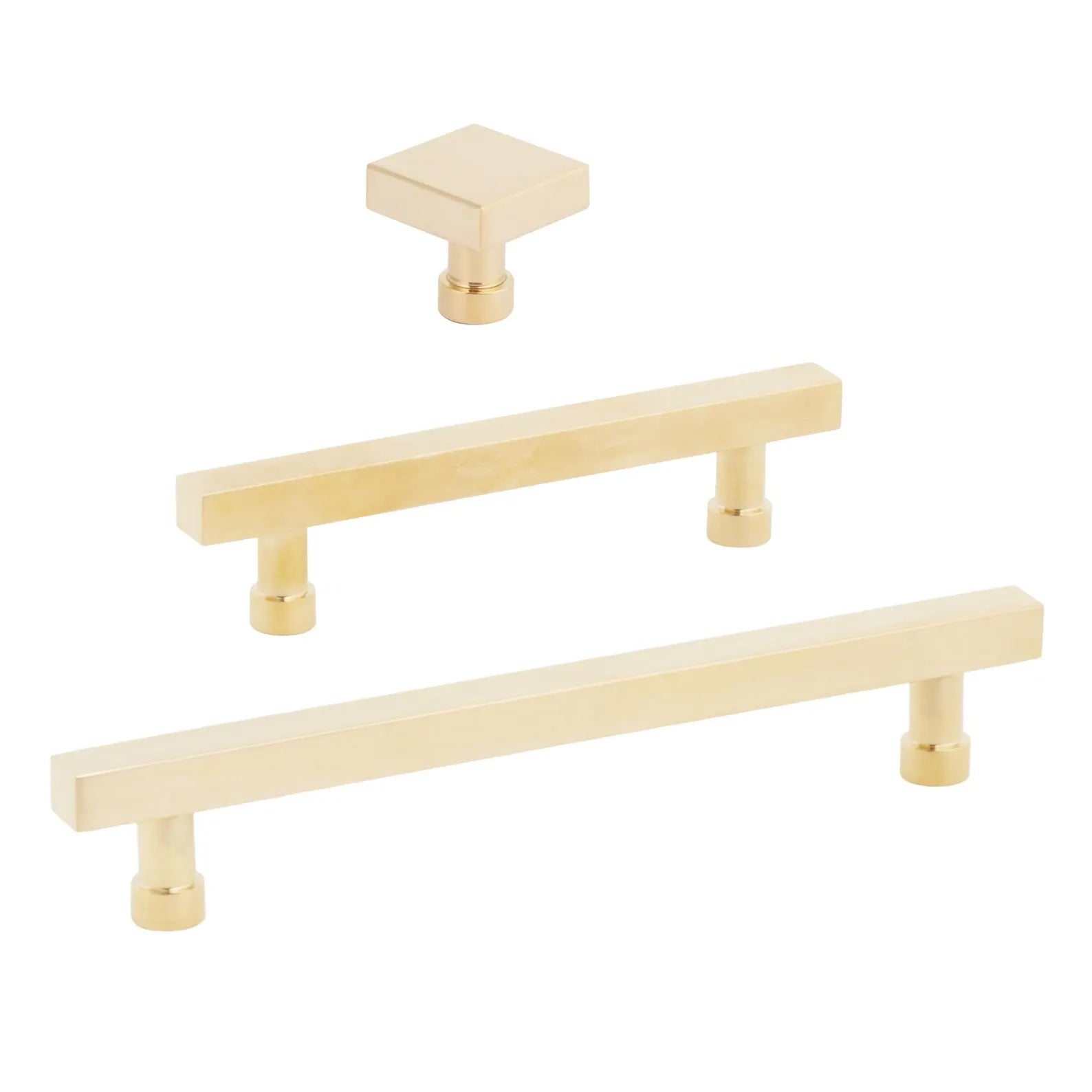 Premium Unlacquered Brass Cabinet Knobs and Pulls - Vintage Style Drawer Handles for Kitchen & Bathroom Cabinets - Durable Cabinet Hardware for Home Renovation & Furniture Upgrade