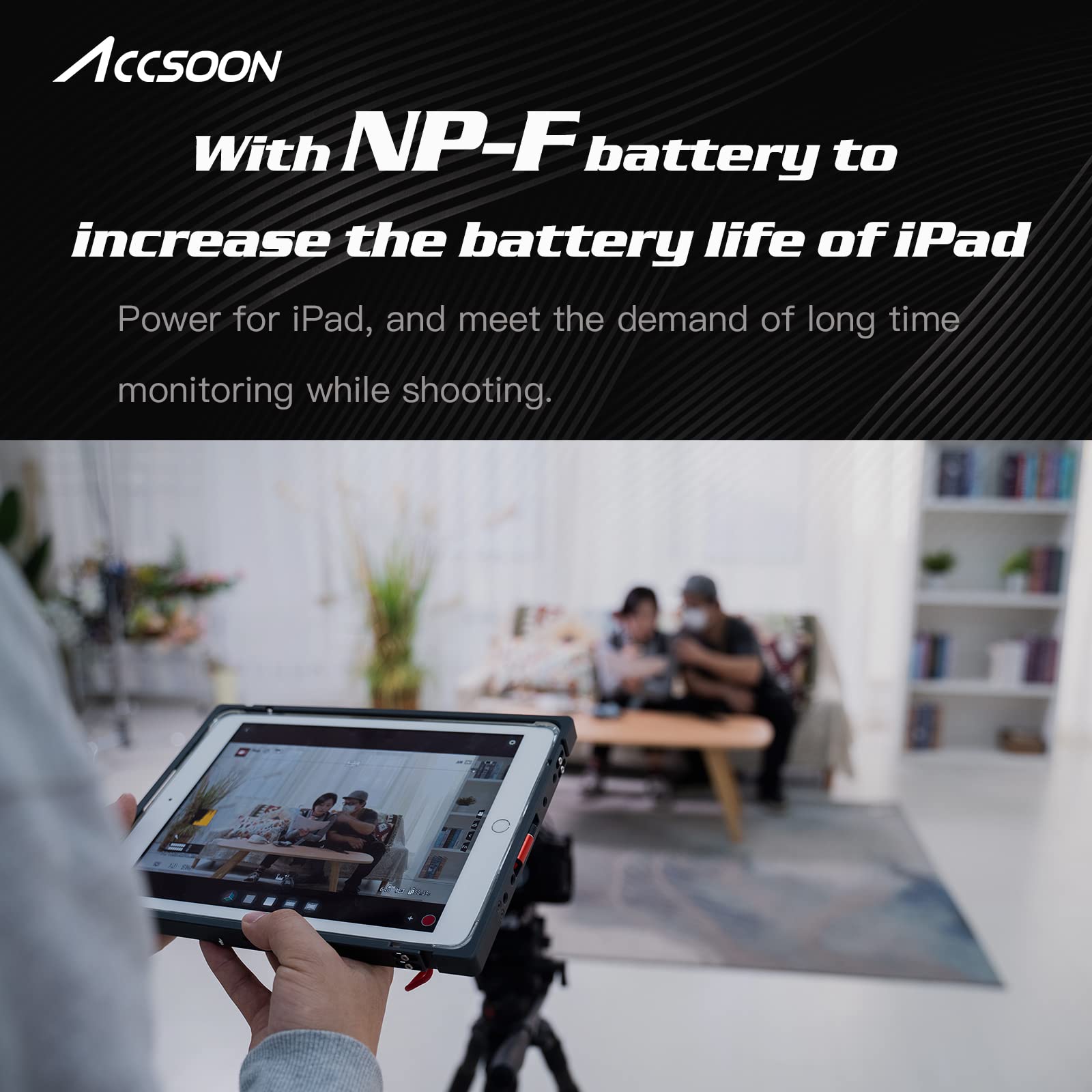 Accsoon Power Cage Pro - iPad Video Stabilizer Mount for 12.9