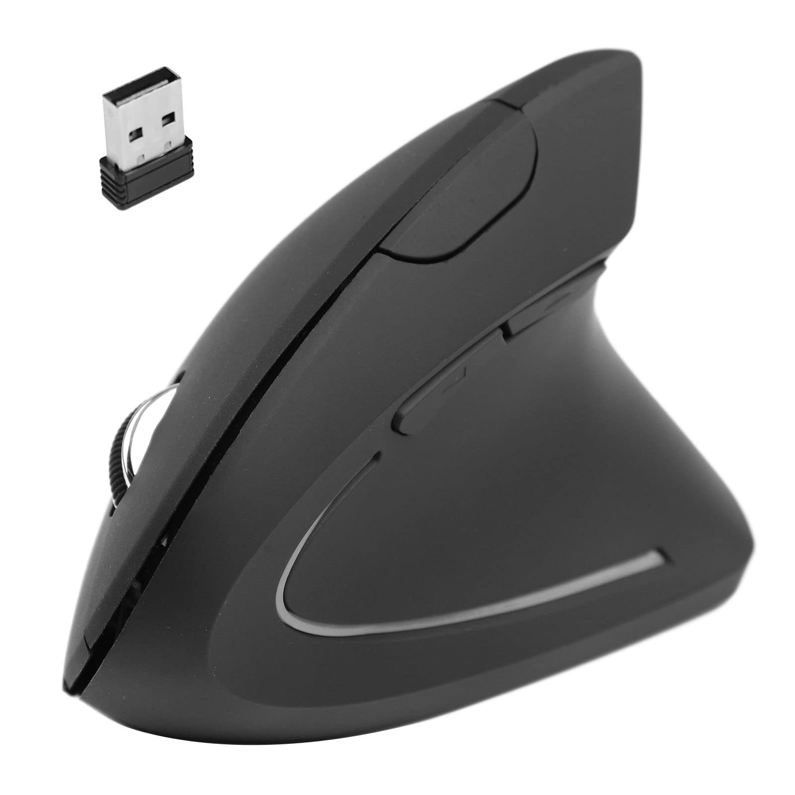 Ergonomic Vertical Mouse - Wireless 2.4G Adjustable DPI (800-1600-2400) Rechargeable Silent Mouse with 6 Buttons for PC/Laptop - Perfect for Office Work, Gaming & Carpal Tunnel Relief