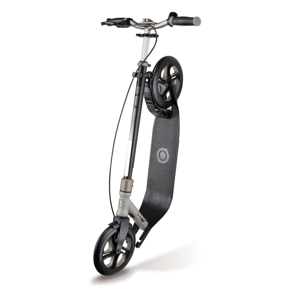 Globber NL 230 Ultimate Titanium Scooter for Kids & Adults - Lightweight Grey Folding Kick Scooter for Commuting, Travel & Outdoor Fun