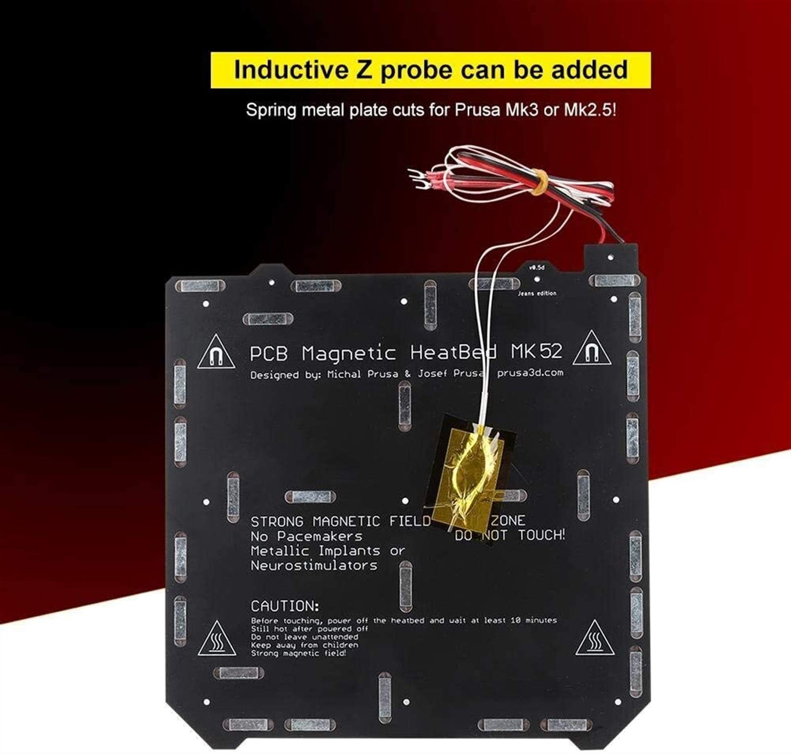 3D Printer Accessories - Double Sided Magnetic Flexible Steel Plate for Prusa i3 MK3S/MK2.5 Hot Bed | Textured & Smooth Build Surface | Perfect for ABS, PLA, PETG Printing | Home & Office 3D Printing Projects