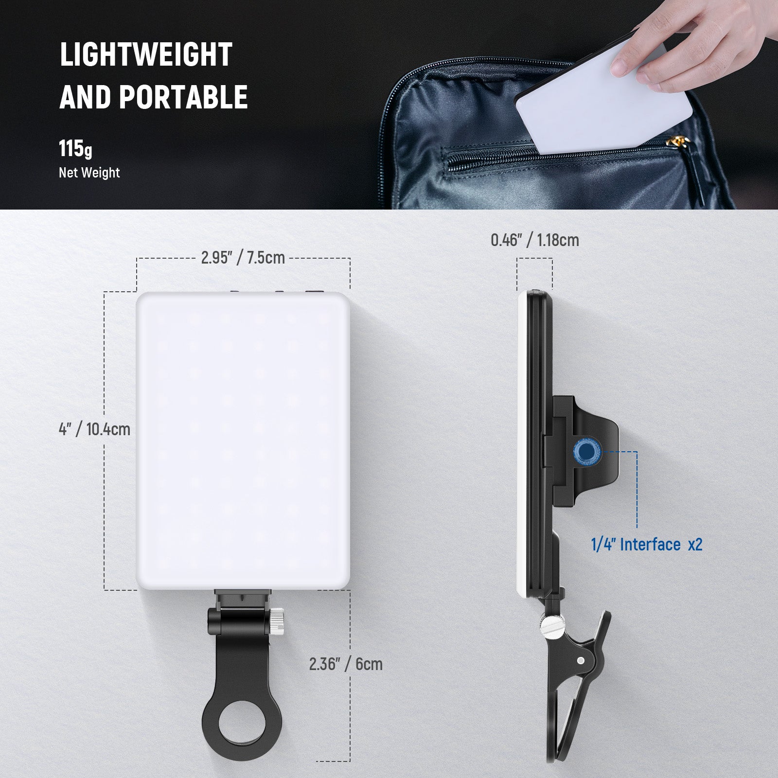 NEEWER BASICS NL 60AI LED Selfie Ring Light with Adjustable Phone Clip - Perfect for TikTok, YouTube Videos & Live Streaming