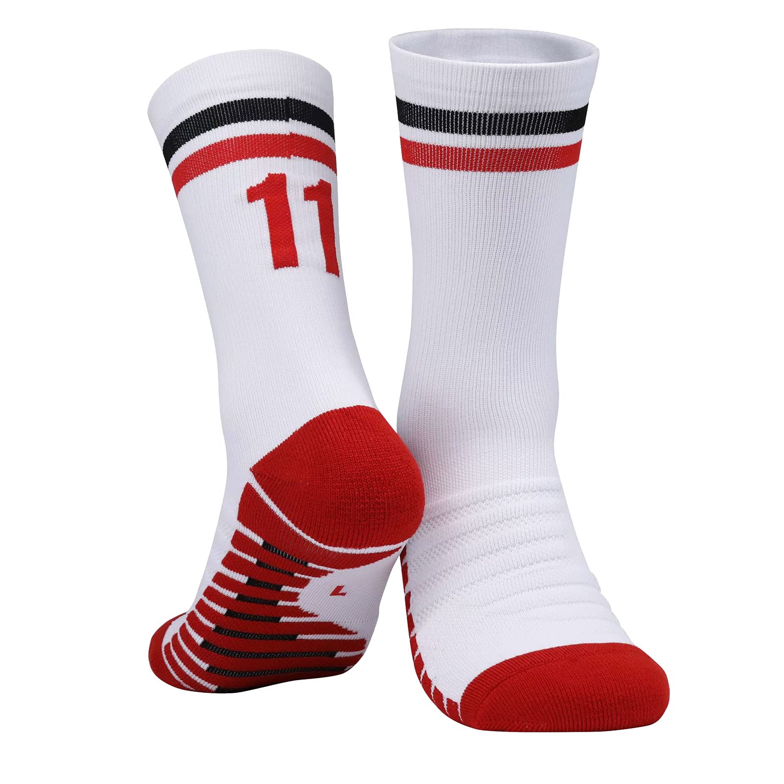 Men's Soccer Socks - Anti-Slip Cushioned Compression Socks for Football, Basketball & Running - Team Sports Performance Socks for Athletes - Perfect for Training, Matches & Gym Workouts