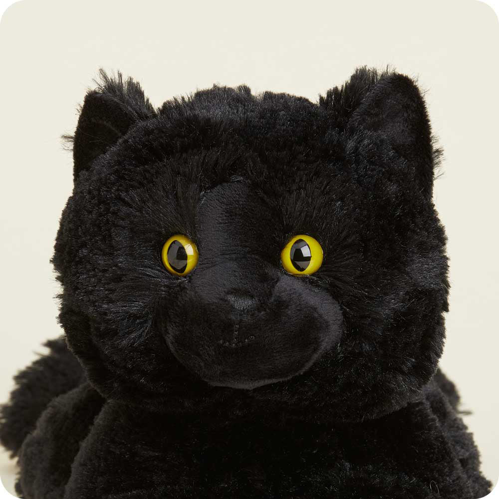 Black Cat Warmies - Microwaveable Plush Heating Pad for Pain Relief & Comfort | Perfect for Stress Relief, Muscle Relaxation, and Cozy Warmth at Home or Office