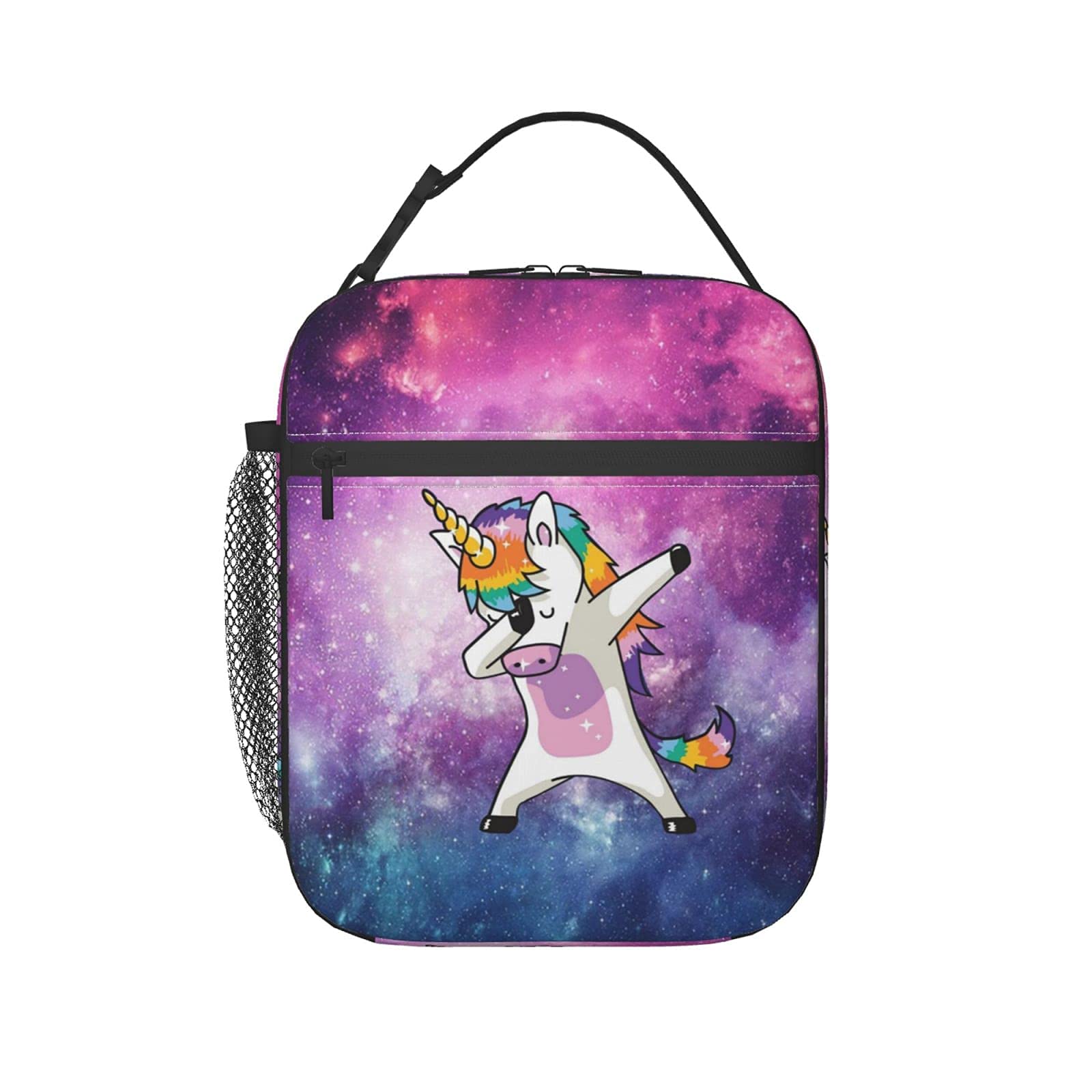 Insulated Lunch Box for Women & Men - Reusable Cooler Tote Bag with Unicorn Design in Purple - Perfect for Work, School, Picnic & Outdoor Activities