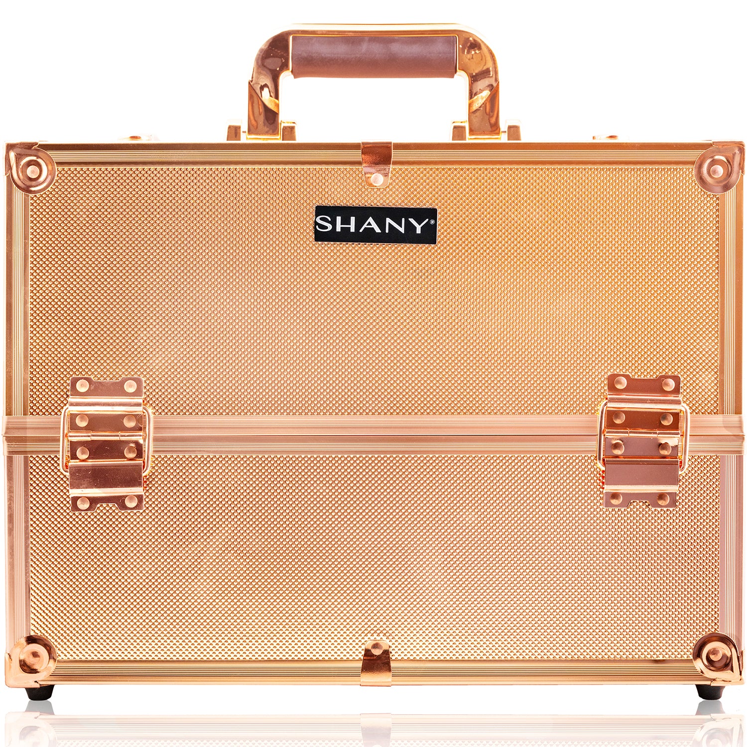 Professional Makeup Train Case with Shoulder Strap & Secure Locks - Portable Cosmetic Organizer for Travel, Salon, and Makeup Artists