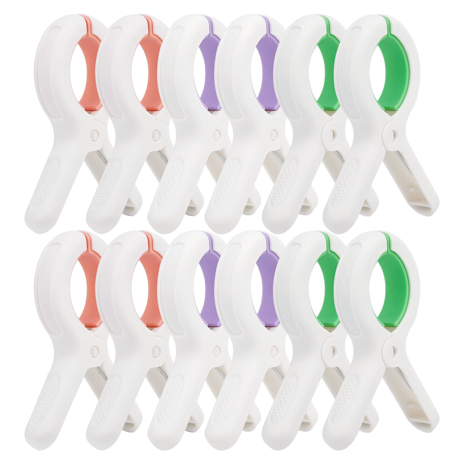 **Heavy Duty Windproof Beach Towel Clips for Chairs - 12 Pack Clothespins, Laundry Clamps & Clothes Pegs - Secure Towels on Lounge Chairs, Cruise Ships & Poolside (3 Colors)**    *(Perfect for Beach Vacations, Pool Parties, Cruise Trips & Outdoor Lounging)*