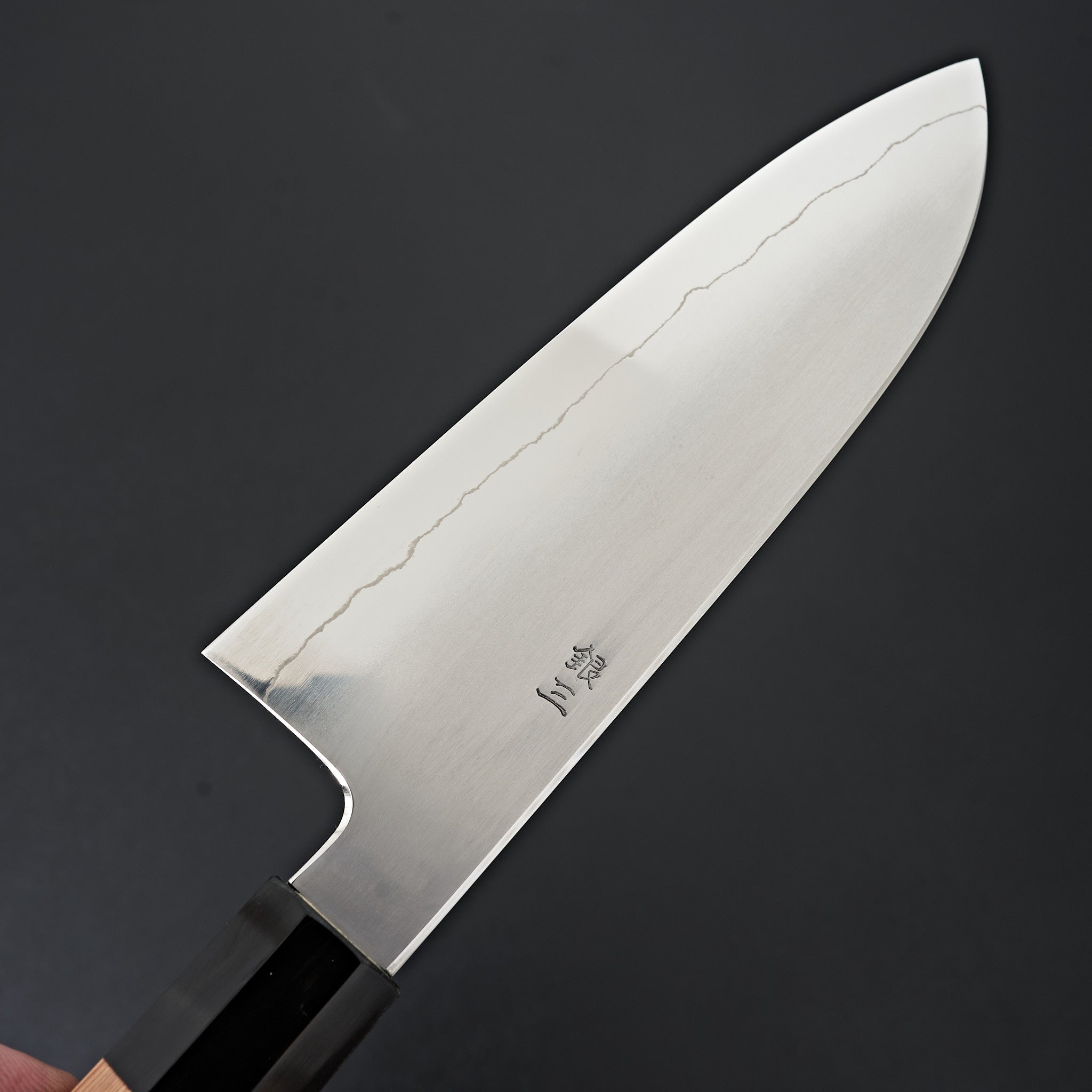 Hitohira Kikuchiyo Izo Silver #3 Santoku Knife with Yakusugi Cedar Handle - Premium Japanese Kitchen Knife for Slicing, Dicing & Chopping Vegetables, Meat & Fish