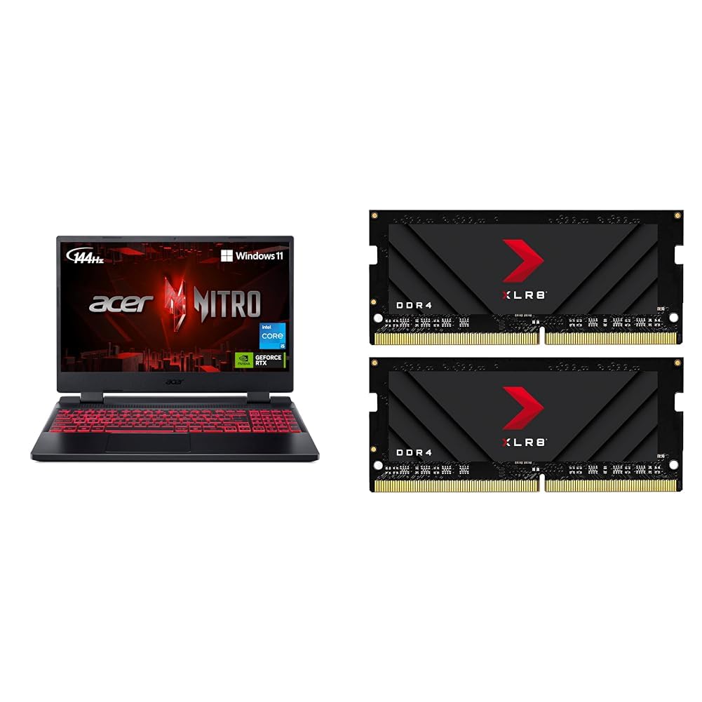 Acer Nitro 5 AN515-58-525P Gaming Laptop - Intel Core i5-12500H, NVIDIA GeForce RTX 3050, 32GB DDR4 RAM | High Performance for Gaming, Streaming & Content Creation | Perfect for Esports, Video Editing & Multitasking