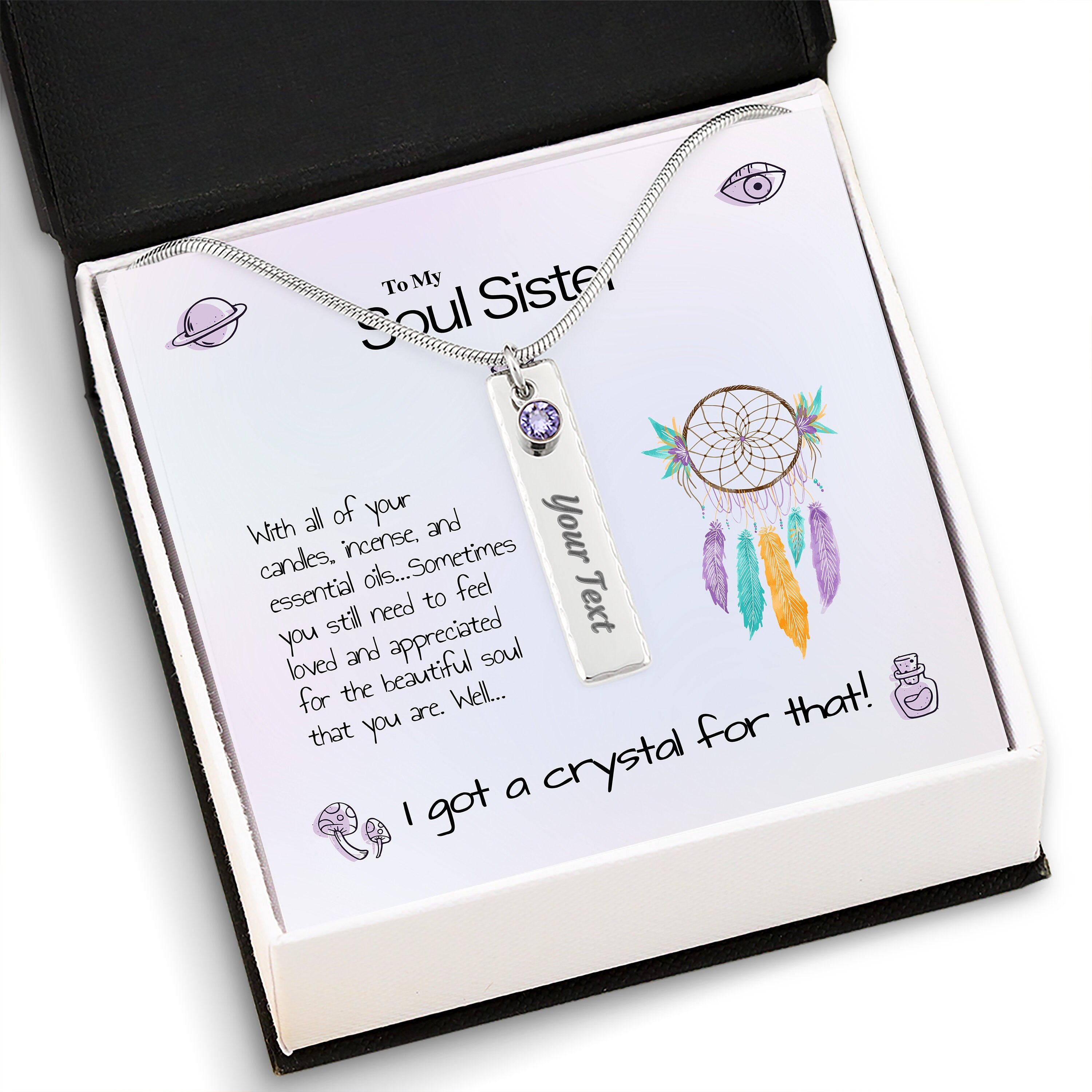 Personalized Birthstone Necklace with Custom Text - Zodiac Astrology Jewelry Gift for Women, Sister, Mom - Perfect for Birthdays, Anniversaries & Special Occasions