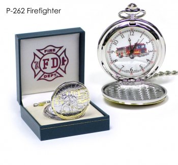Fire Fighter Pocket Watch - Durable Stainless Steel Engraved Timepiece for Firefighters, First Responders, and Collectors - Perfect for Gifts, Special Occasions, and Everyday Carry