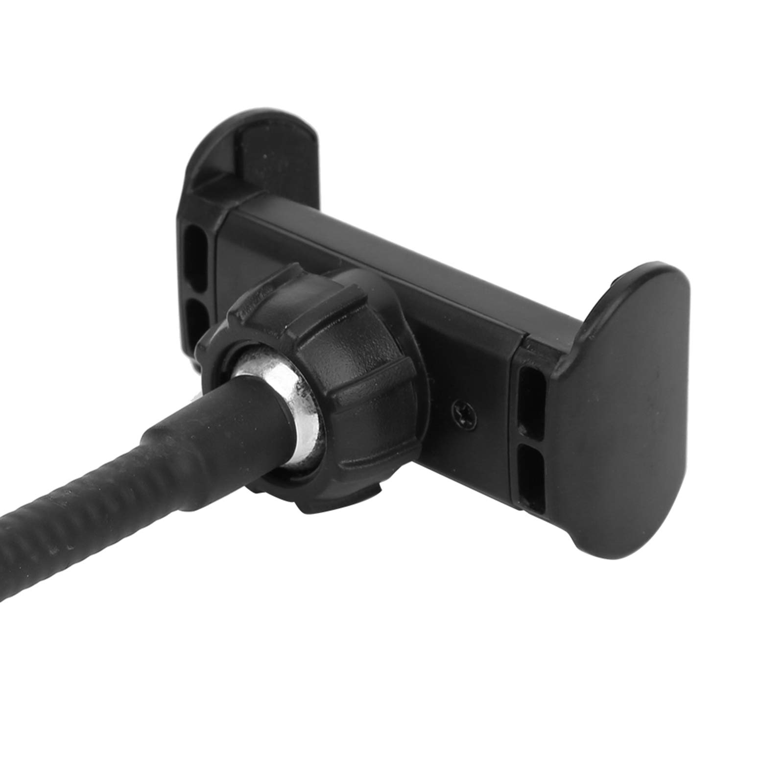 Black Aluminum Ring Light Phone Holder - Portable for Live Streaming & Video Calls