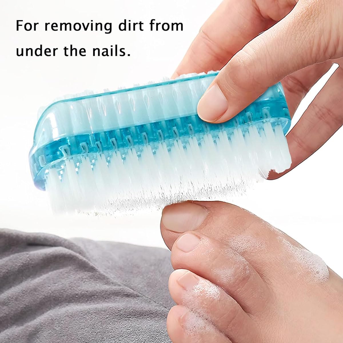 4 Pack Dual-Sided Nail Brush for Cleaning Fingernails & Toes - Soft & Stiff Bristles Scrubber for Men & Women - Perfect for Manicures, Pedicures & Hygiene Care