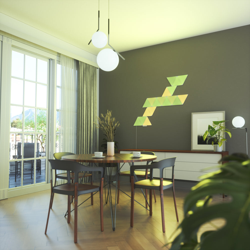 Nanoleaf Shapes Triangles Expansion Pack (3 Panels) - Smart LED Light Panels for Home Decor & Gaming Setup