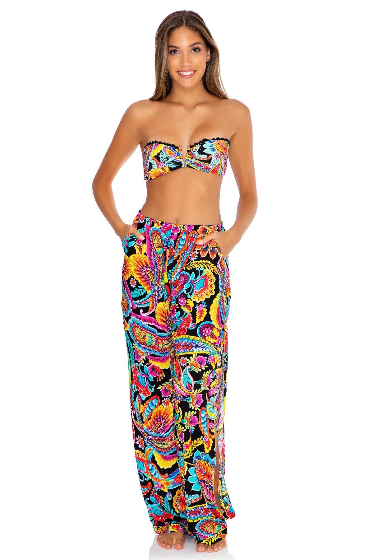 Moon Nights - Gold V Ring Bandeau Top for Women | Sexy Strapless Crop Top | Perfect for Beach, Party & Date Night Outfits