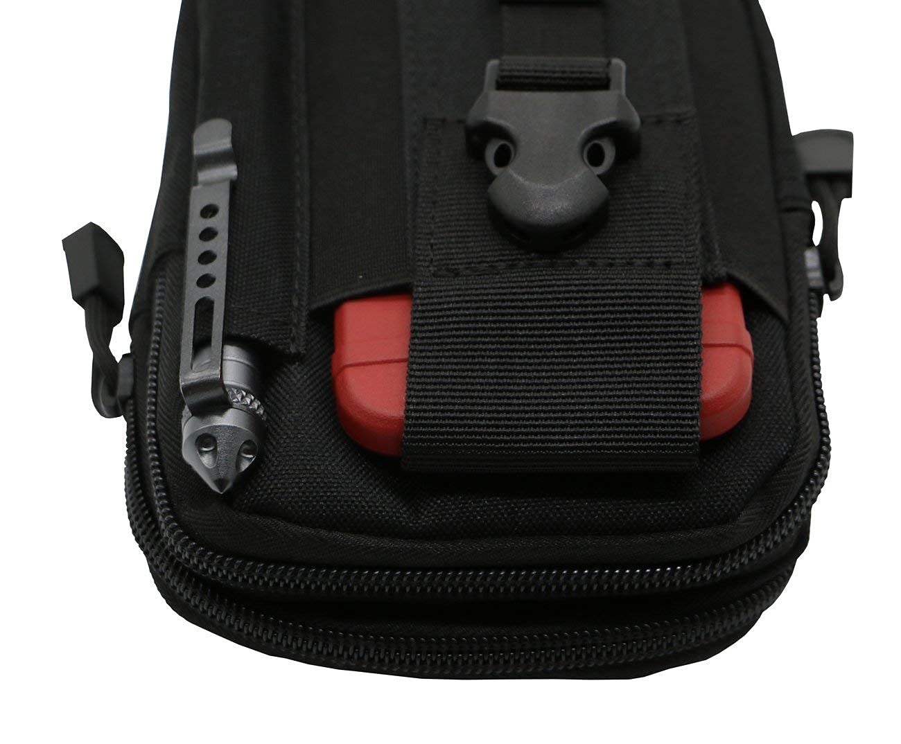 Tactical MOLLE Pouch - Black Belt & Backpack Accessories for Outdoor, Hiking, Camping & Survival Gear Organization