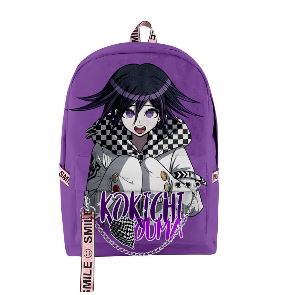 Kokichi Ouma Merch Backpack - Durable Oxford School Backpack for Teens, Lightweight Travel Backpack for College, Anime Convention & Everyday Use (3 Styles)