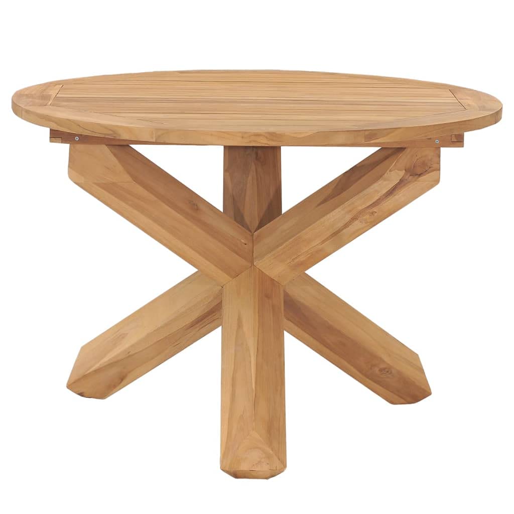 Premium Solid Teak Wood Round Patio Dining Table 43.3