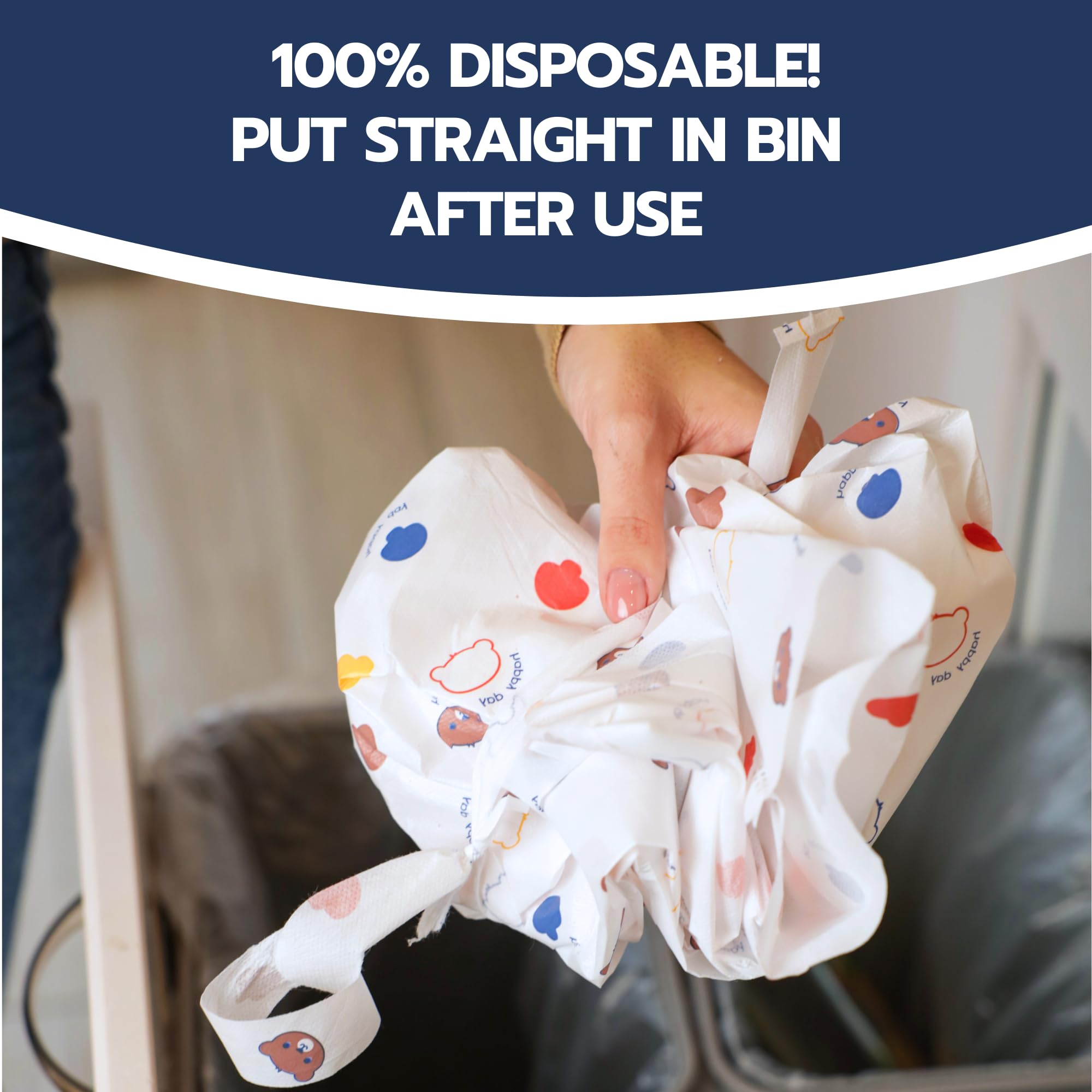 Waterproof Disposable Baby Bibs with Long Sleeves & Crumb Catcher - Individually Wrapped 10 Pack for Messy Meals, Travel & Daycare Use