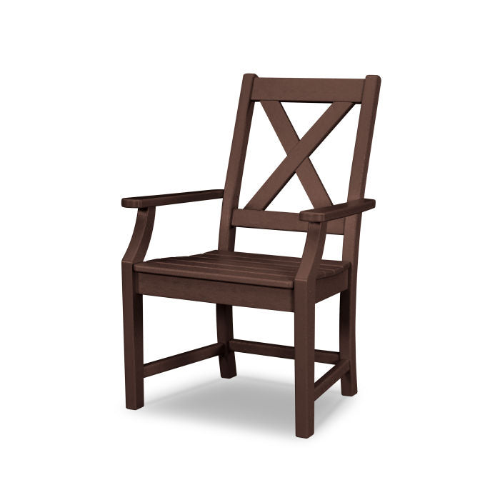 POLYWOOD Braxton Outdoor Dining Arm Chair - Weather-Resistant, Durable & Comfortable - Perfect for Patio, Deck, and Garden Use