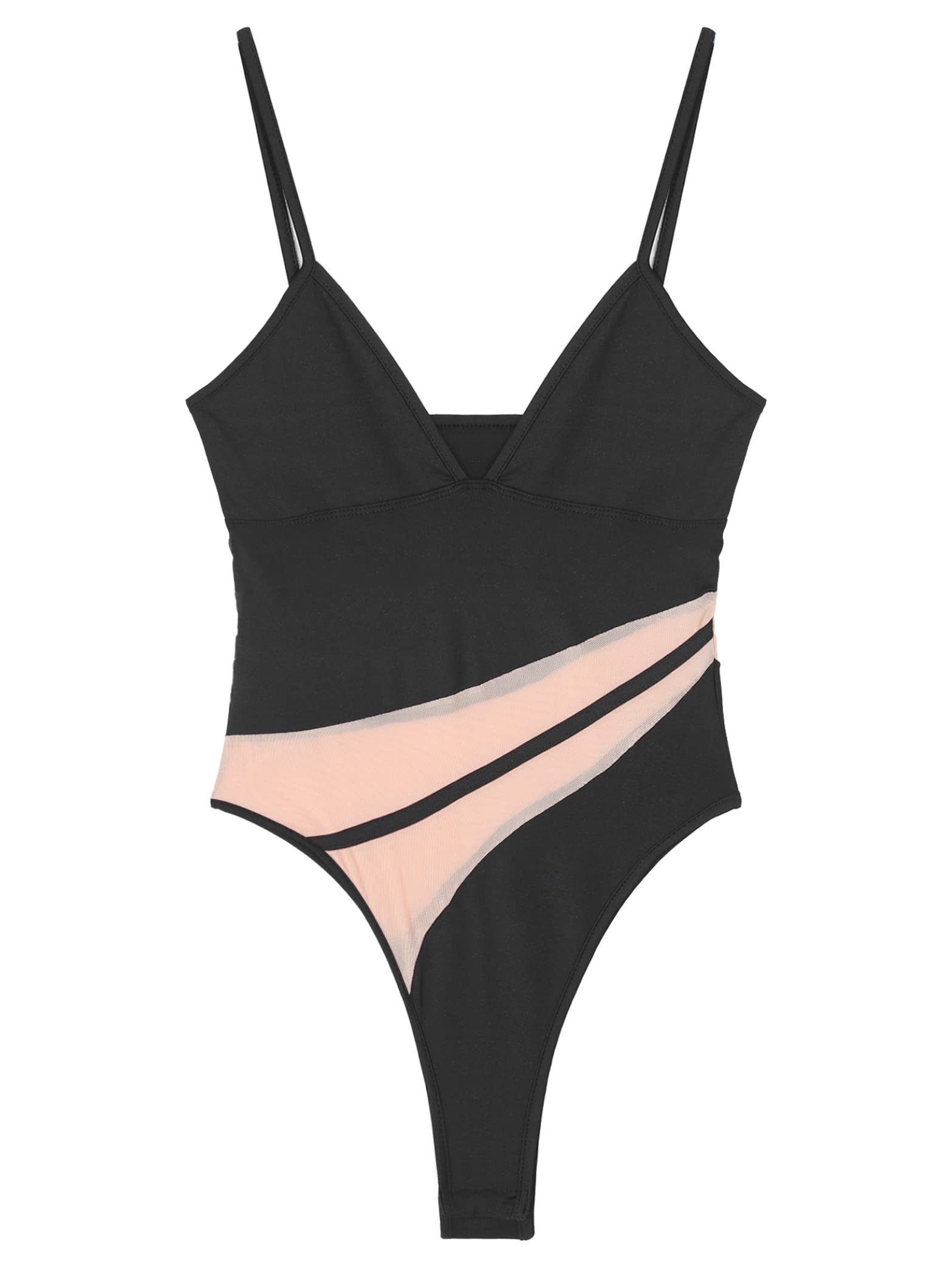 Women's One Shoulder Tummy Control One Piece Swimsuit - Sexy Mesh Bathing Suit for Beach, Pool & Vacation | Plus Size Swimwear for Women