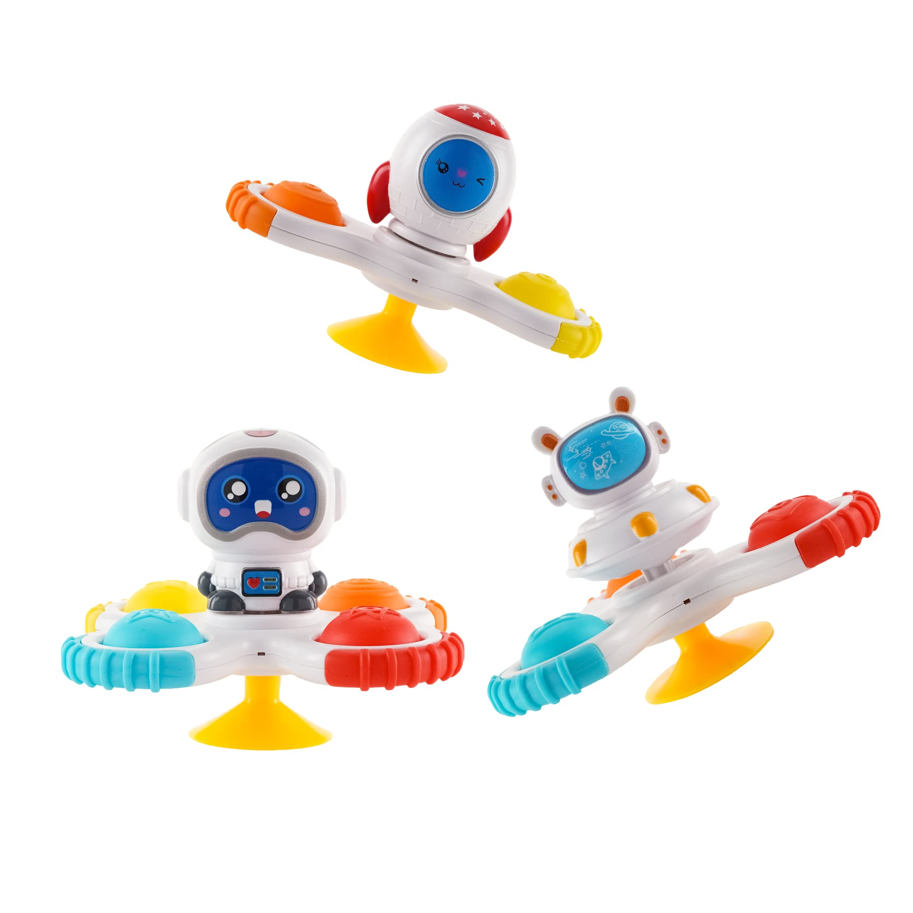 Best Suction Cup Spinner Toy for Babies 12-18 Months - Fun Bath Toys for Toddlers 1-3 Years Old - Sensory Learning Toy for Boys & Girls - Perfect 1st Birthday Gift for Sensory Play & Bathtime Fun