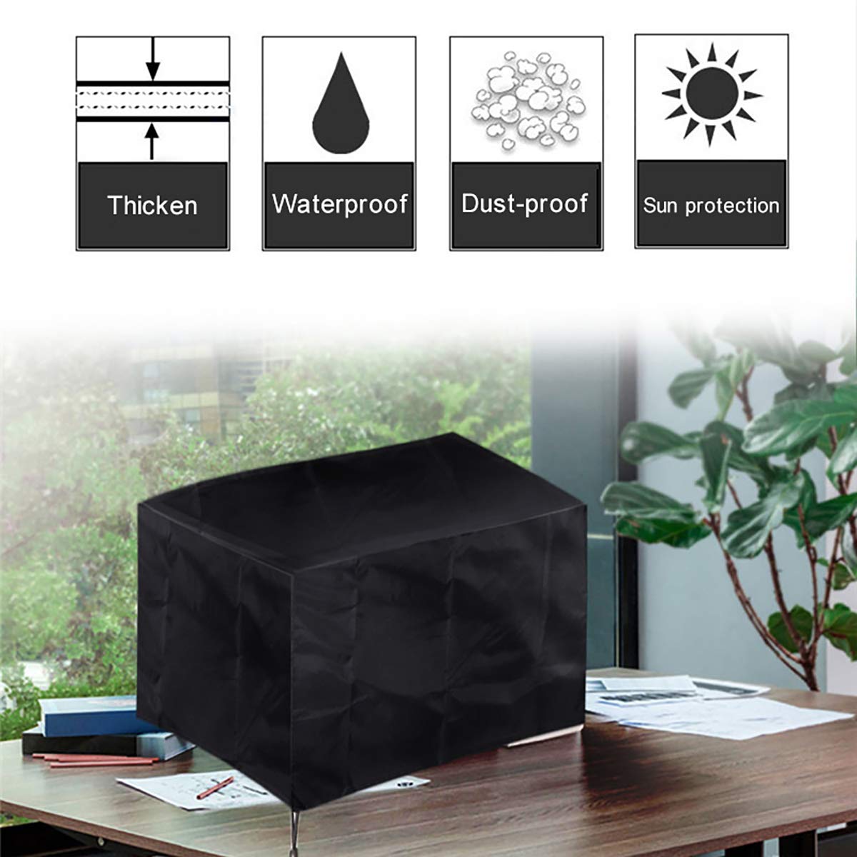 Waterproof & UV Resistant Black Printer Dust Cover - Protective Cloth for 3D Printers, HP OfficeJet Pro 8600 | Home Office & Workshop Printer Protection Solution