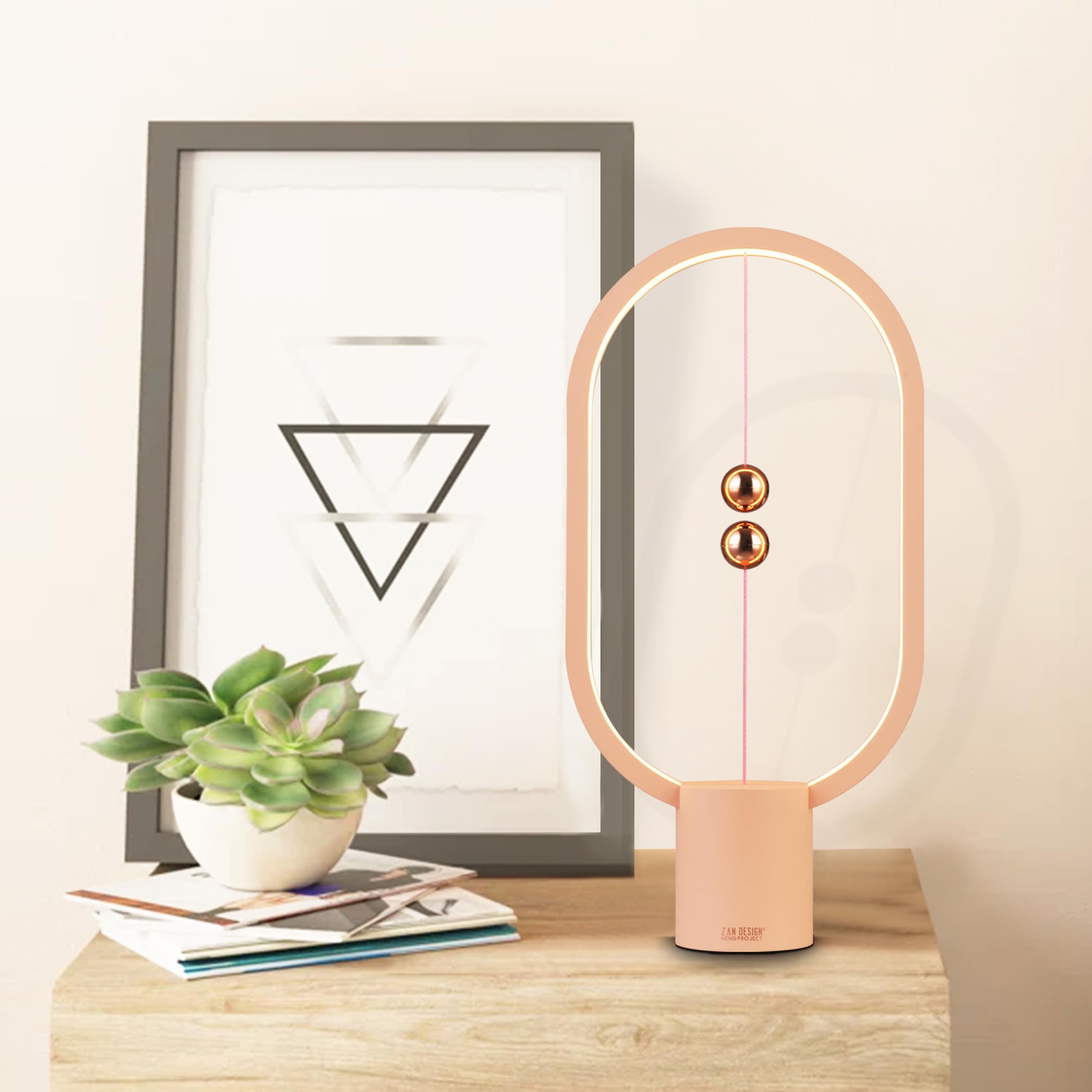 Heng Balance Light - USB Powered LED Table Lamp with Magnetic Switch, Dimmable Eye Protection Night Light for Bedside, Office & Dorm - Perfect Gift & Home Decor for Reading, Relaxation & Workspace Ambiance