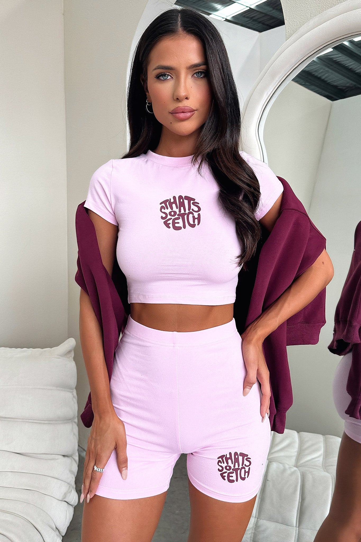 Beckham Baby Tee - Soft Pink Cotton T-Shirt for Women | Trendy Casual Wear for Outings & Date Nights