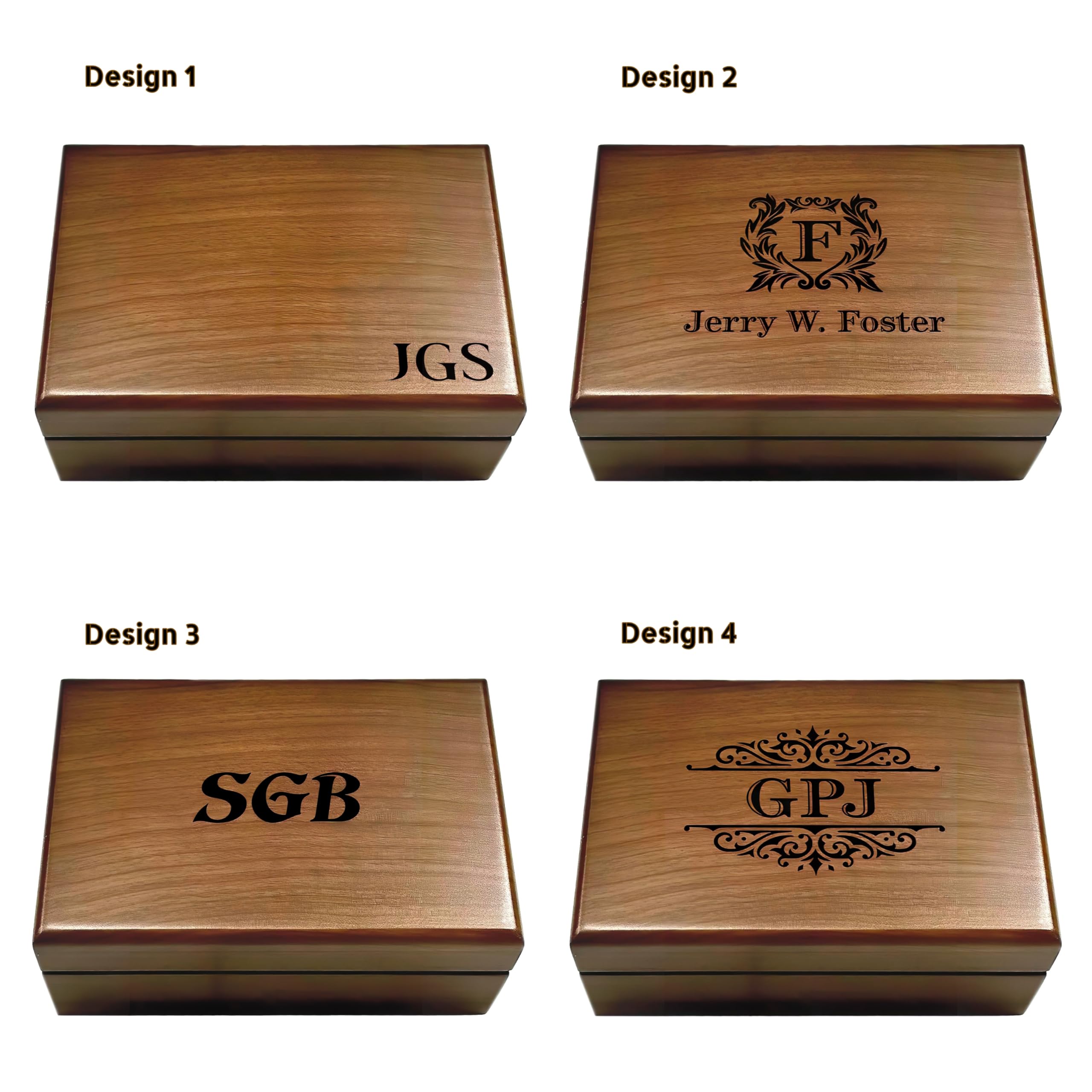 Extra Large Wooden Memory Keepsake Box for Men - Personalized Monogram Jewelry Storage - Walnut Gift Box for Retirement, Wedding & Special Occasions - Perfect for Organizing Valuables & Sentimental Items