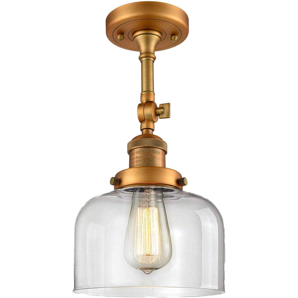 Innovations INNO203-BB-G72-LED Brass LED Wall Sconce Light Fixture - Modern Dimmable Lighting for Bedroom, Hallway & Living Room Decor