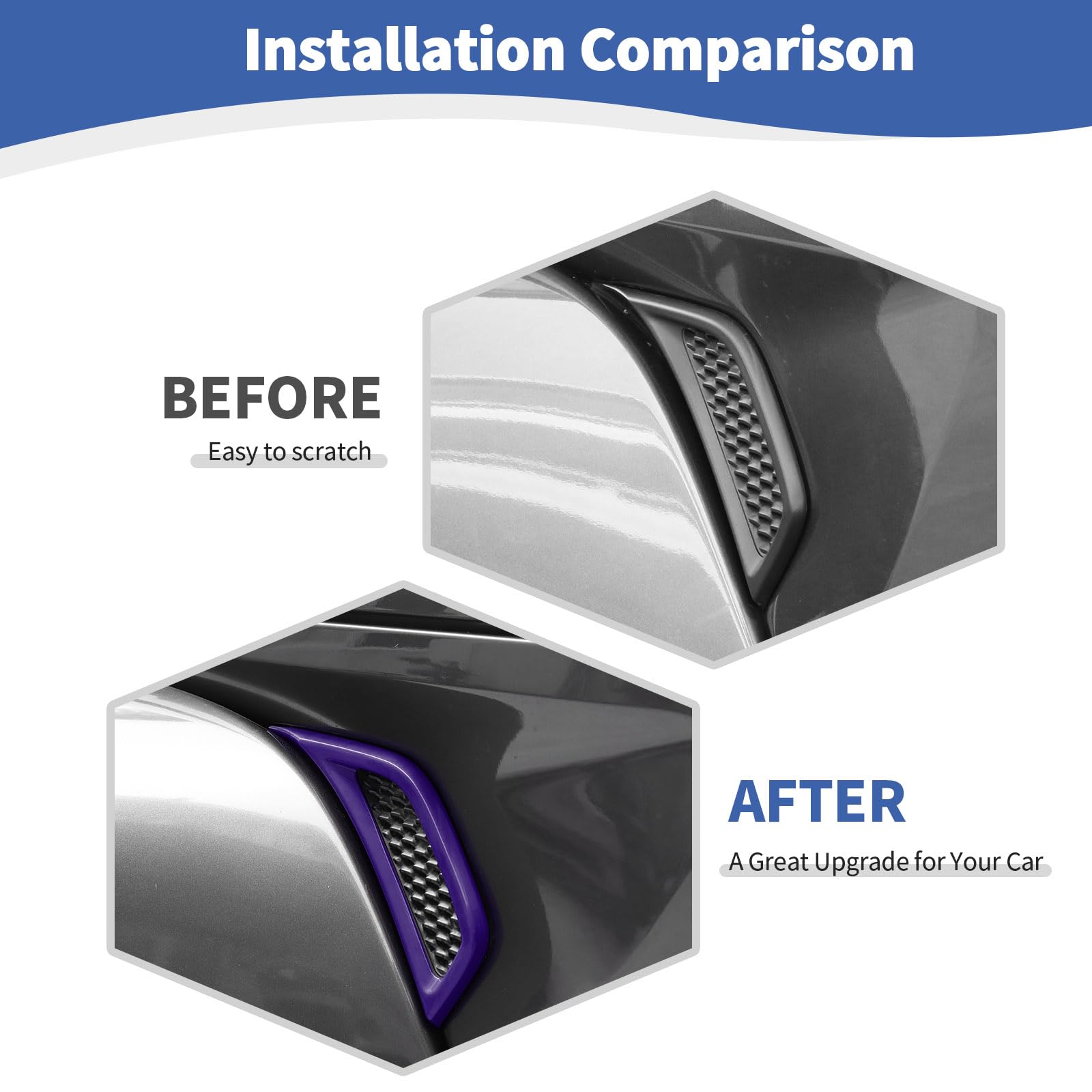 RT-TCZ Jeep JL Side Fender Vent Decal Trim Cover - Compatible with Jeep Wrangler JL/JLU & Gladiator JT (2018-2024) - Purple Exterior Accessories (2-Piece Set) - Enhance Off-Road Style & Protection