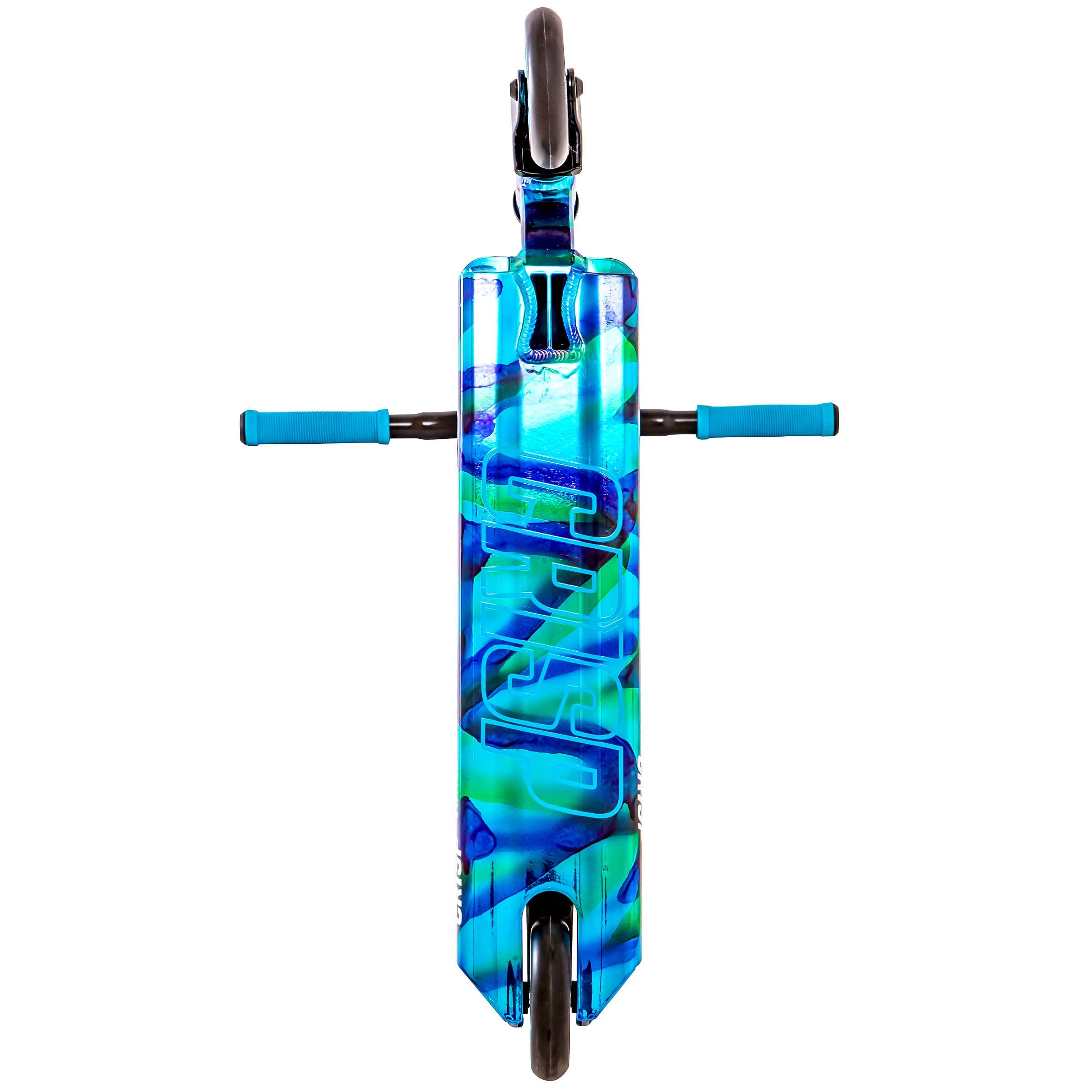 Crisp Switch Neo Chrome Pro Scooter - Blue Swirl Stunt Scooter for Kids & Adults | Perfect for Tricks, Commuting & Outdoor Fun