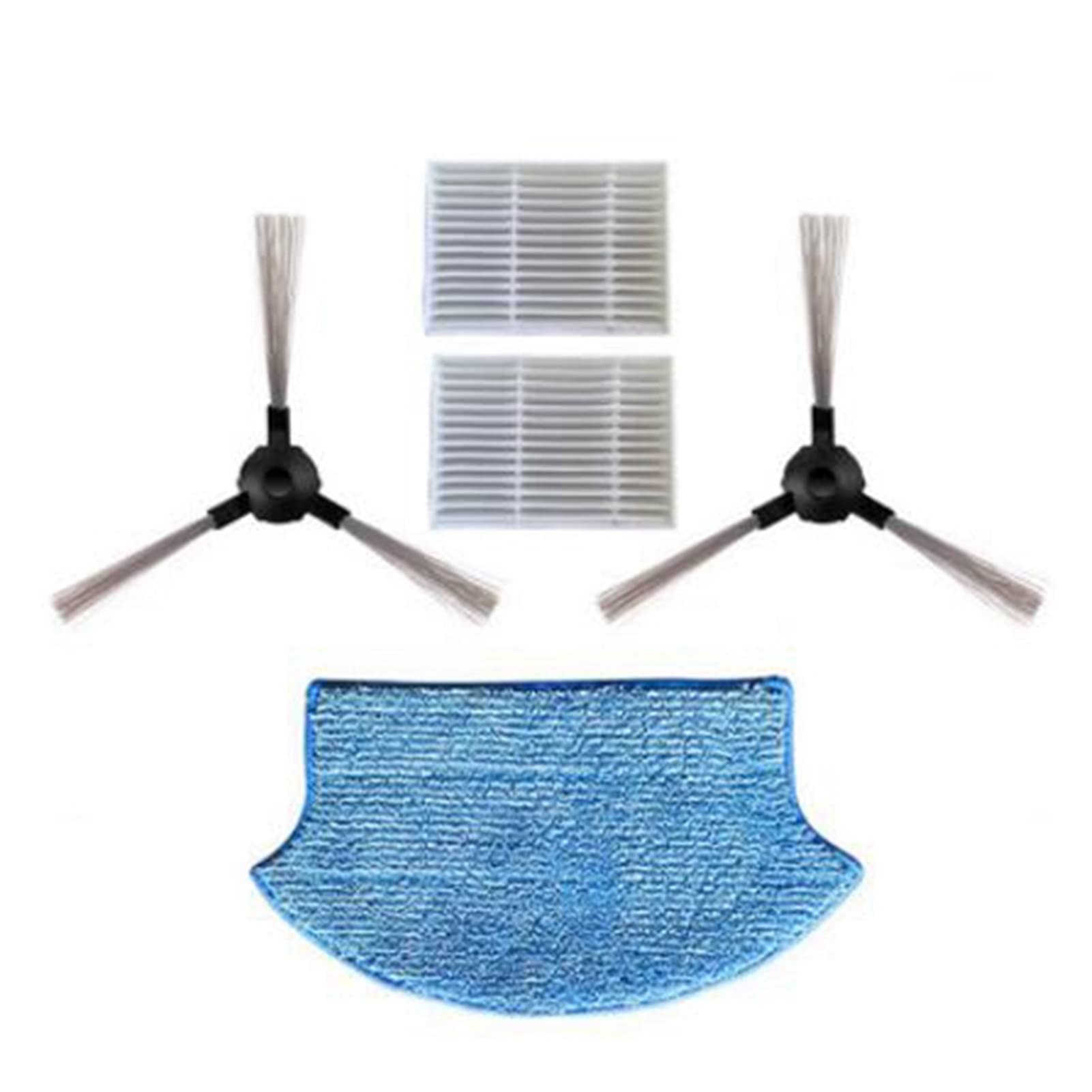 REYQA Replacement Side Brush, HEPA Filter & Mop for Midea VCR15 VCR16 Robot Vacuum Cleaner Accessories - Blue | Compatible Parts for Home Cleaning & Maintenance
