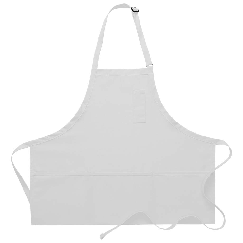 DayStar Apparel 201 Professional Three-Pocket Bib Apron with Pencil Pocket - Perfect for Chefs, Bartenders & Crafts