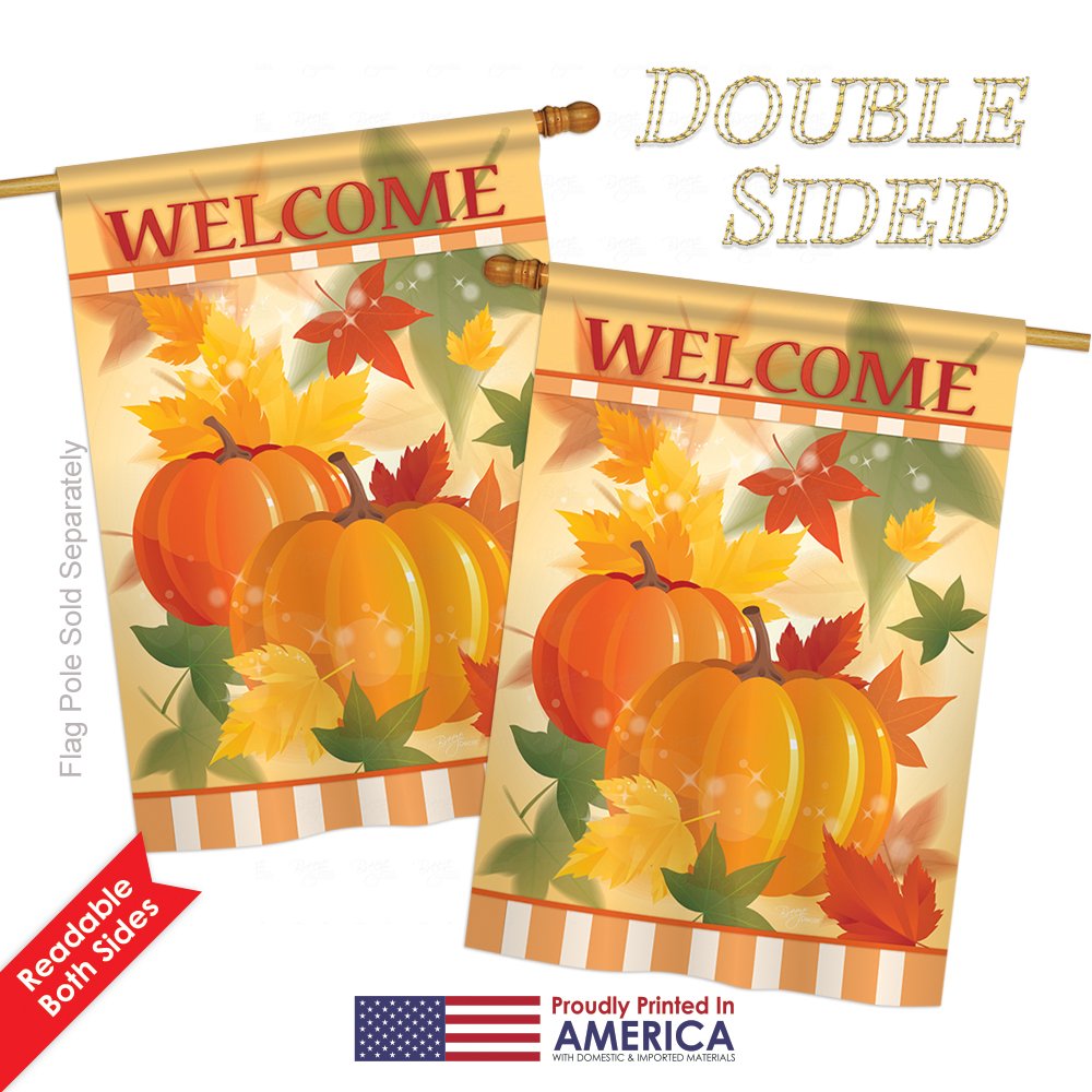Fall Pumpkin Sublimation Flag 28x40