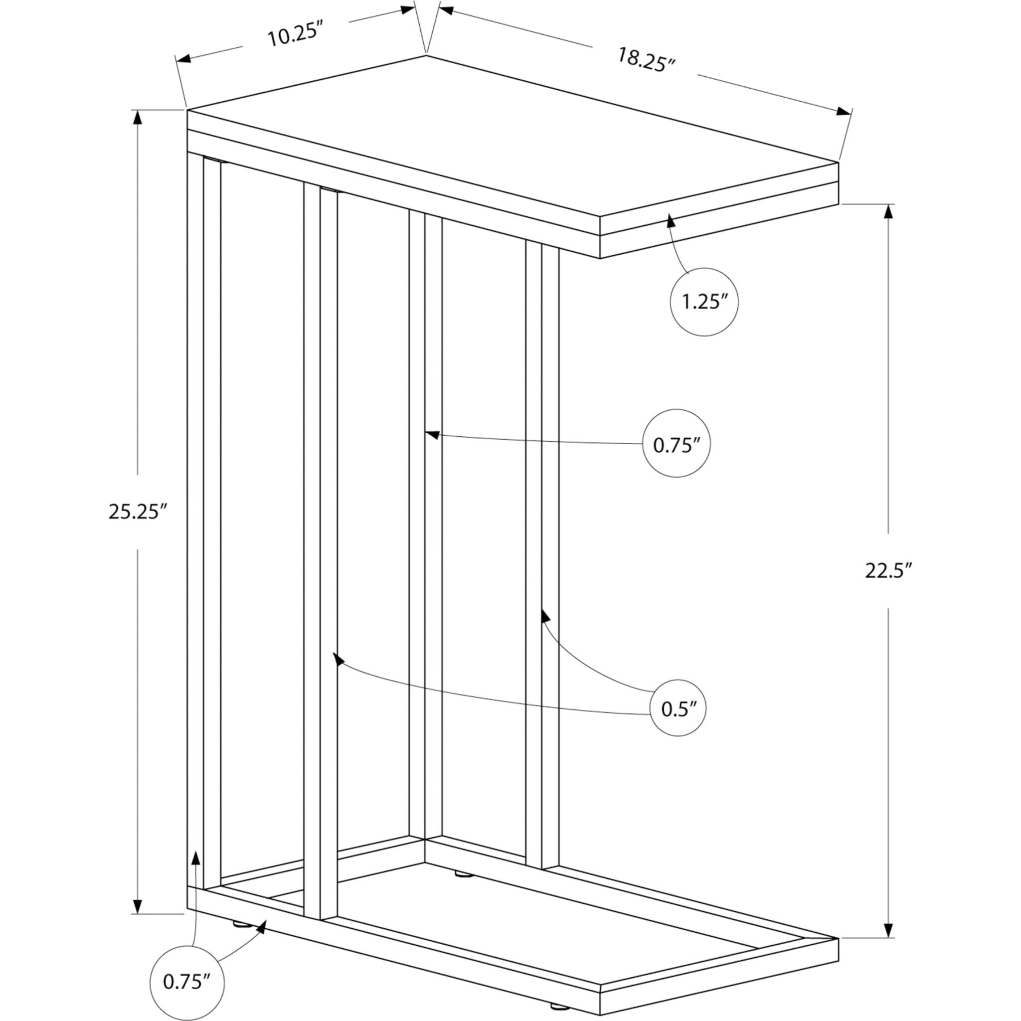 Modern White Aly Accent Table - Stylish Side Table for Living Room, Bedroom, or Entryway Decor