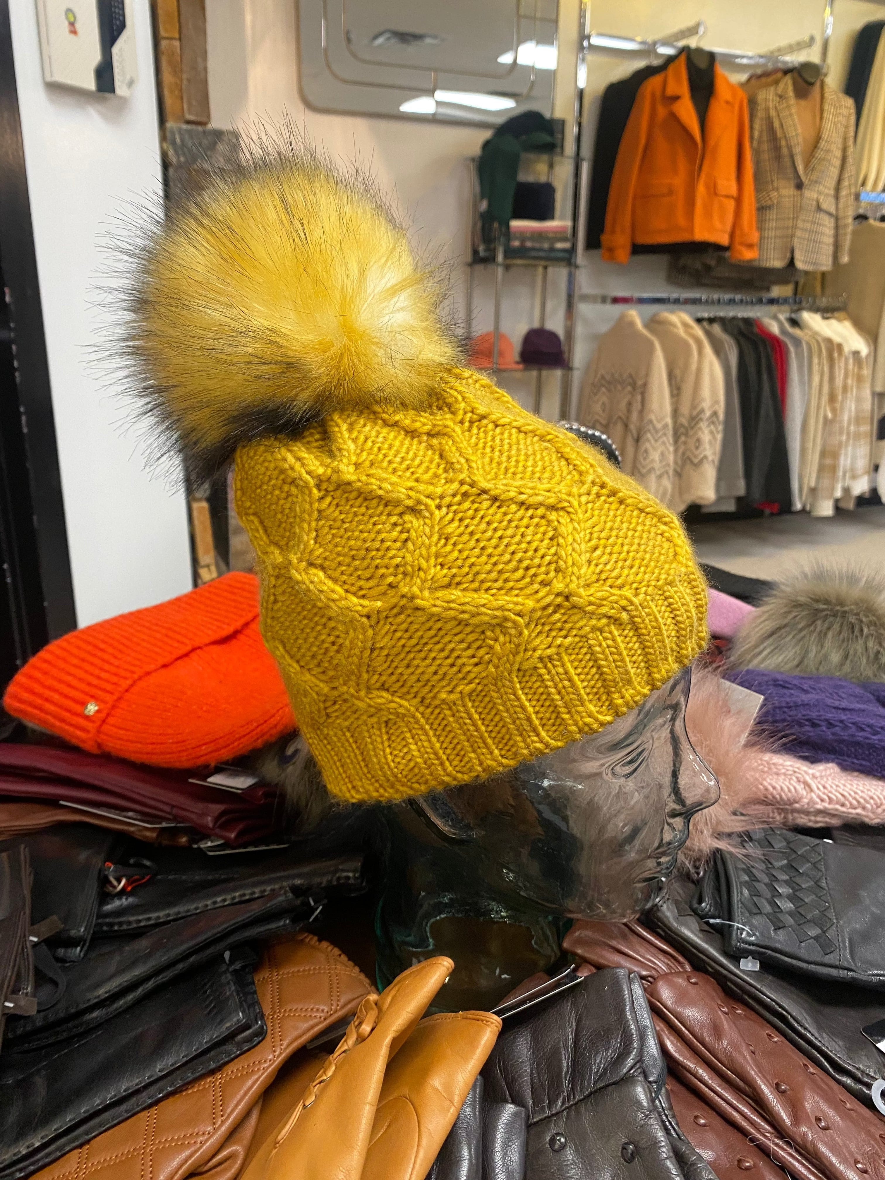 Cozy Knit Fleece Lined Pom Pom Winter Beanie Hat for Women - Warm Soft Cuffed Knit Hat for Cold Weather, Outdoor Activities & Fashion Accessories