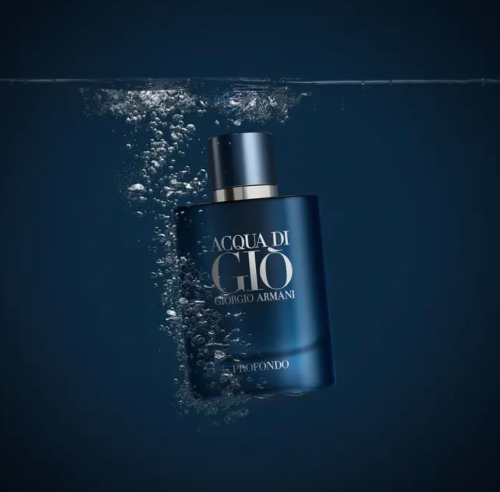 Giorgio Armani Acqua Di Gio Profondo Men's Cologne - 4.2 oz Eau De Parfum Spray | Fresh Aquatic Scent for Day & Night Wear | Perfect for Work, Date Night & Special Occasions