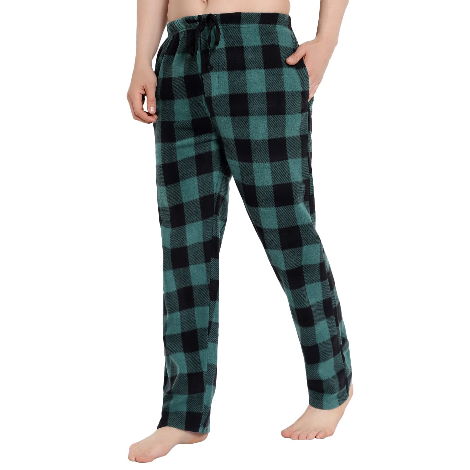 Cozy Boys Fleece Pajama Pants - Plaid Sleepwear for Big Boys Size 8-18 - Perfect for Christmas, Winter Nights & Sleepovers - Soft & Warm Holiday Pajamas