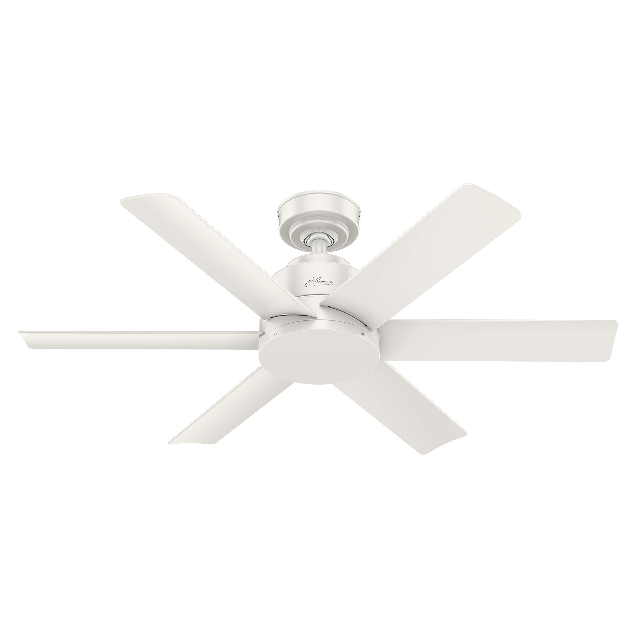 Hunter Fan 44 Inch 6-Blade Outdoor Ceiling Fan - Contemporary Fresh White Finish (Renewed) - Perfect for Patio, Deck, and Covered Porch Cooling