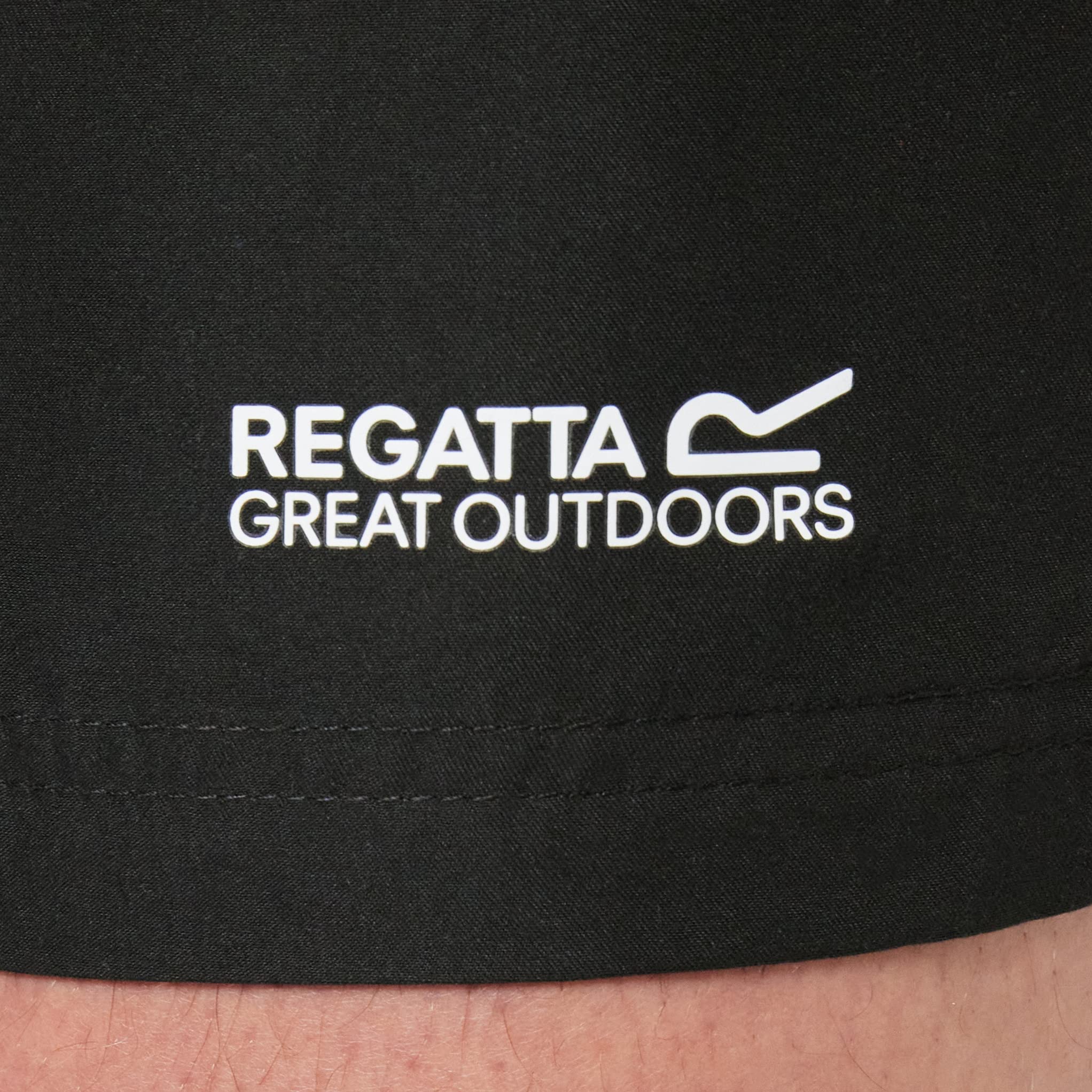 Regatta Men's Mawson II Quick-Dry Swim Shorts - Black - Medium Size - Perfect for Swimming, Beach & Pool Activities