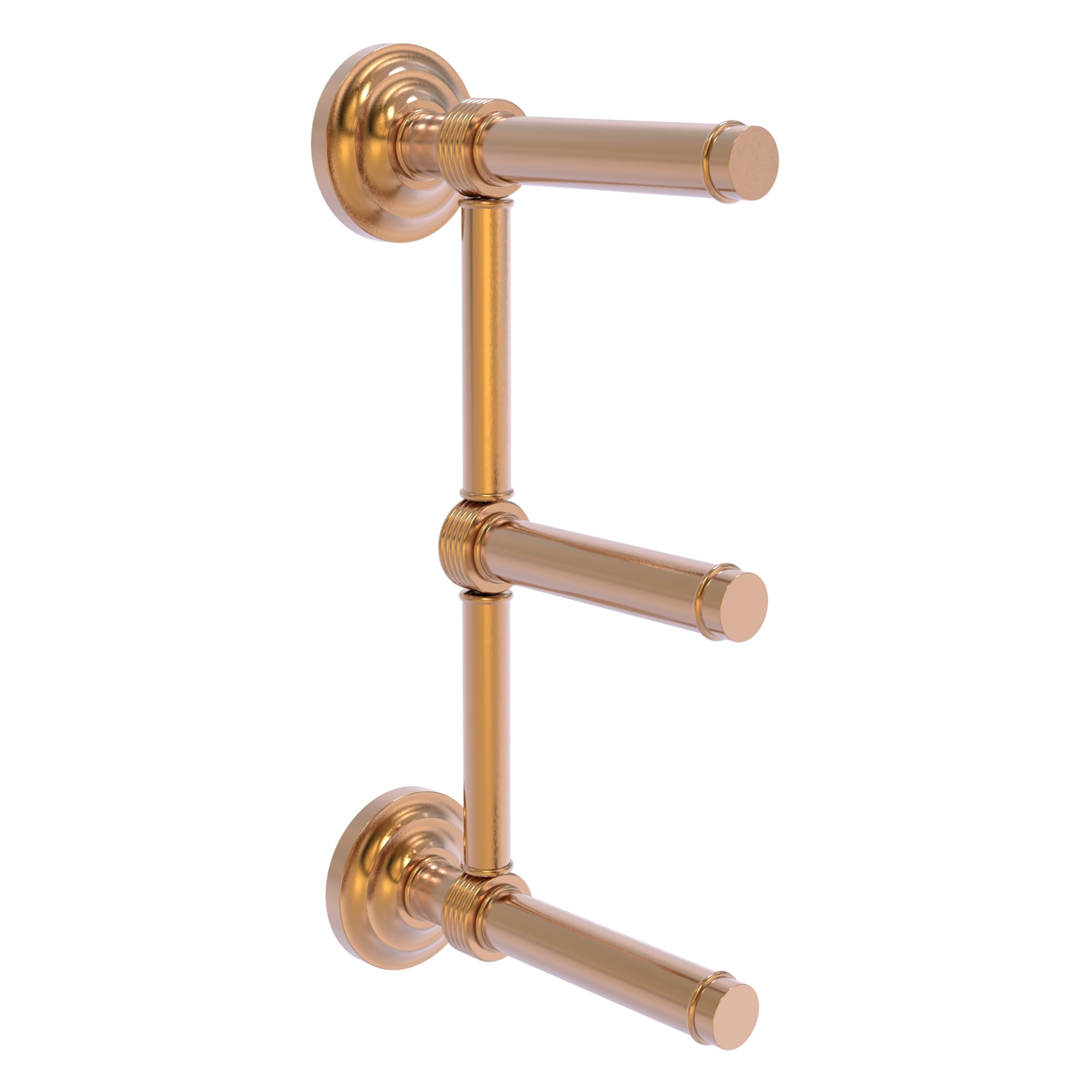 Allied Brass QN-24-3 Que Collection 3 Reserve Roll Toilet Paper Holder - Brushed Bronze Finish - Bathroom Tissue Holder for Modern & Traditional Homes - Perfect for Bathrooms, Powder Rooms & Guest Suites