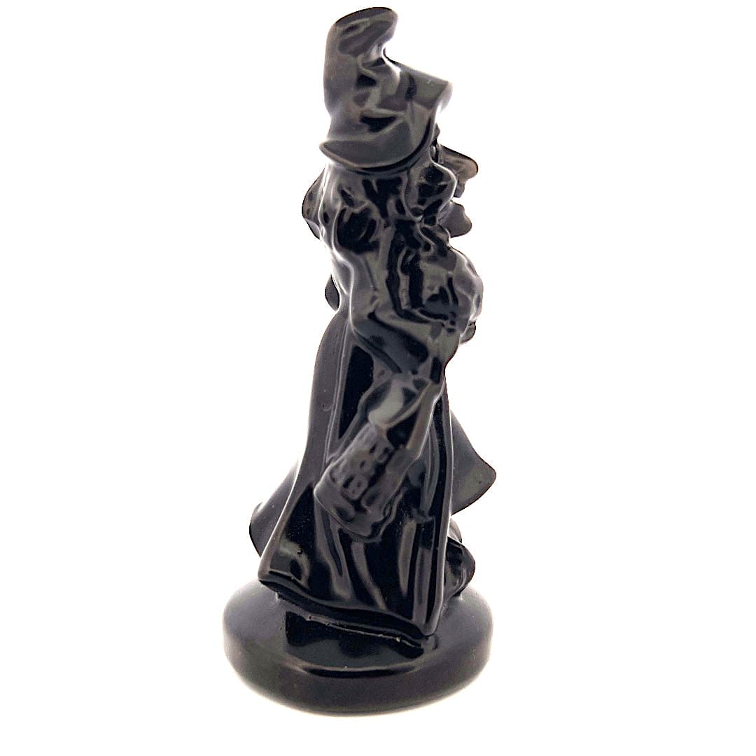 Black Obsidian Witch Figurine - Handcrafted Spiritual Decor for Wiccan Altar, Home Protection & Witchcraft Rituals | Perfect for Halloween, Pagan Altars & Gothic Home Decor
