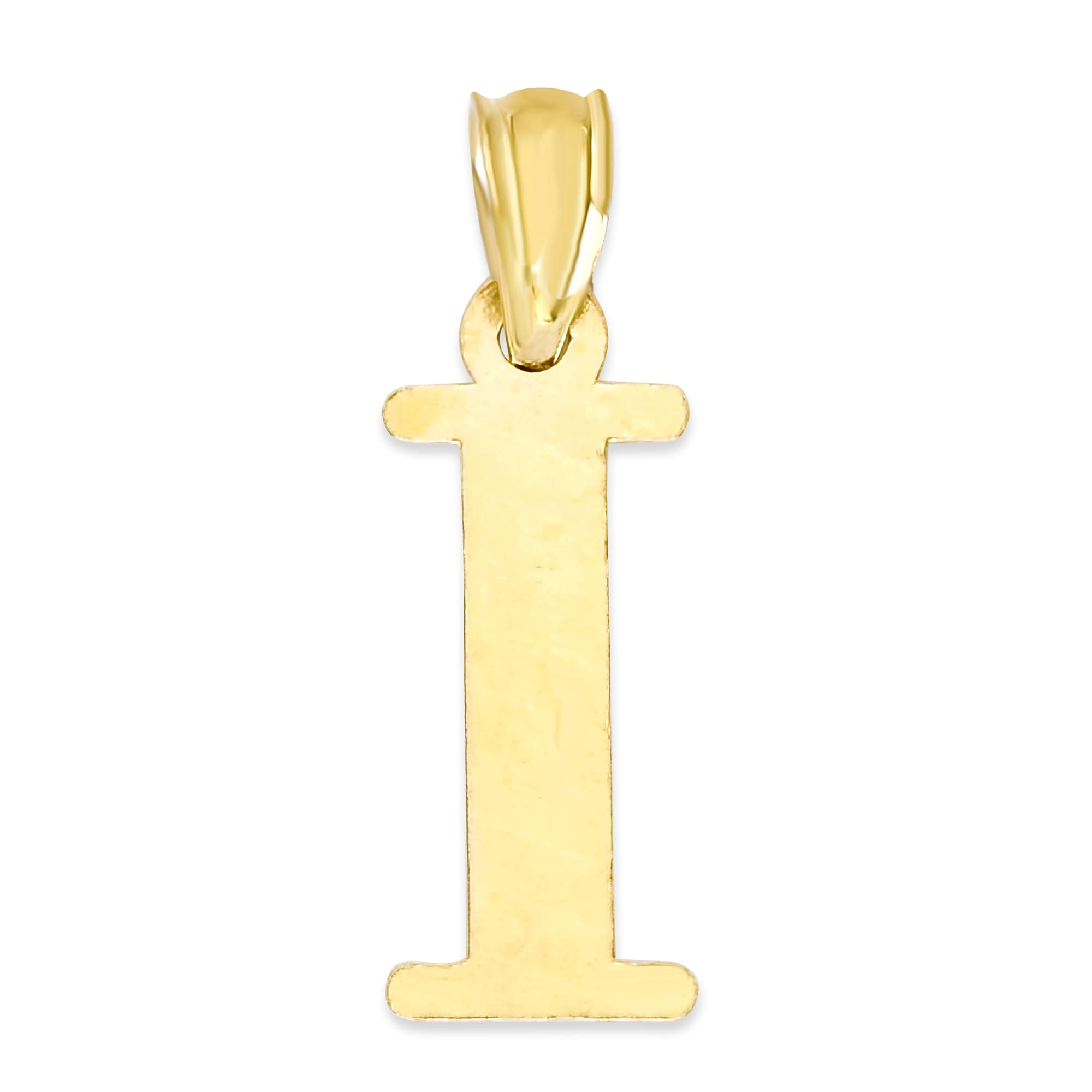 10K Solid Gold Initial Pendant - Personalized Letter Jewelry Gift for Her | Birthday, Anniversary, Valentine's Day