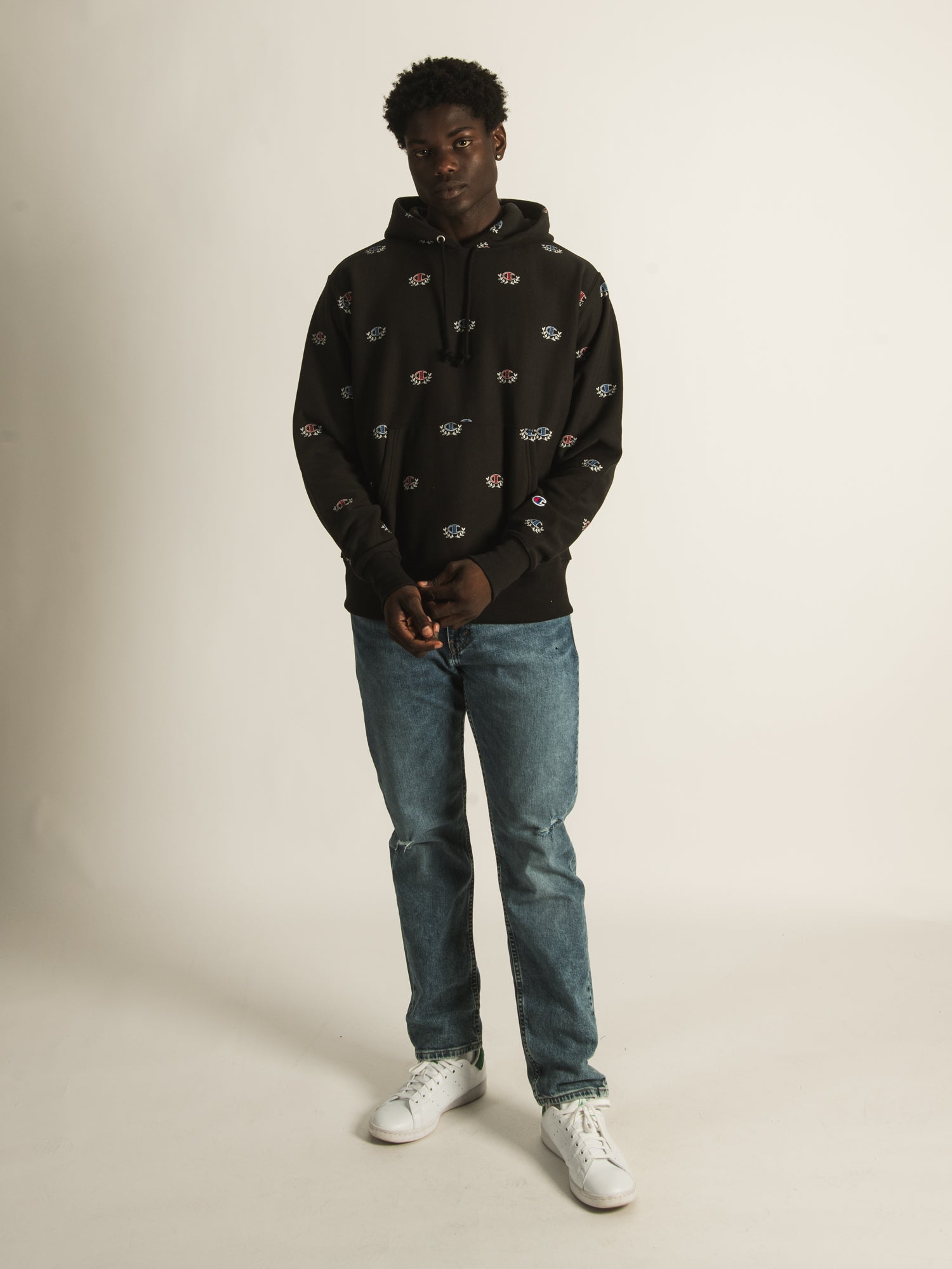 Champion Reverse Weave All Over Print Hoodie - Men's & Women's Pullover Sweatshirt - Comfortable & Stylish Casual Wear for Gym, Streetwear, and Everyday Outfits