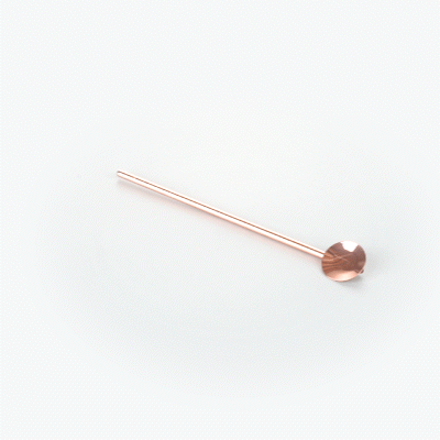 Bar Lux Copper Plated Stainless Steel Julep Spoon Straws - Set of 2 (7.5 Inch) - Elegant Cocktail Stirring & Sipping for Mint Juleps, Iced Coffee & Summer Drinks