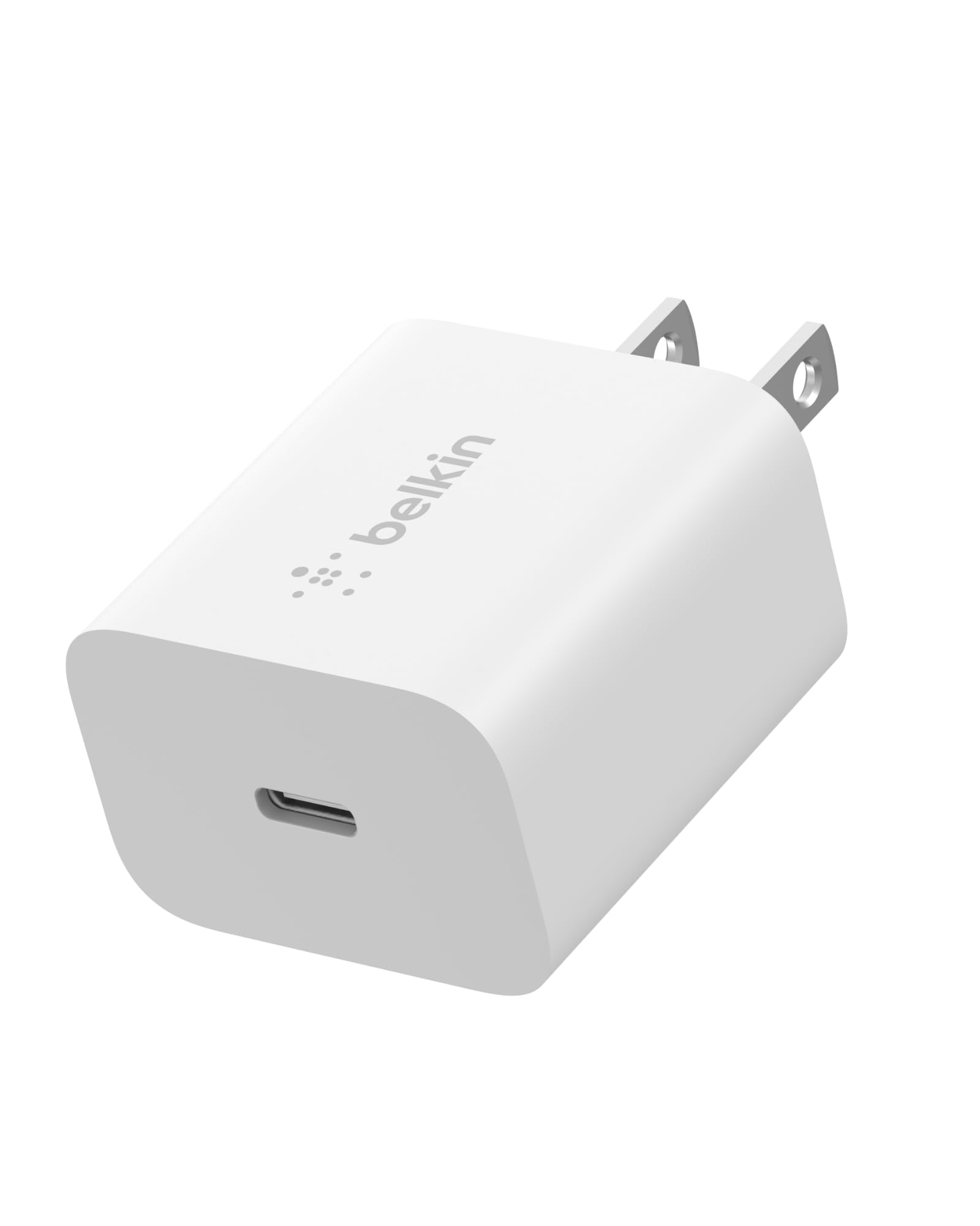 Belkin 20W USB-C Fast Wall Charger - Compatible with iPhone 16/15/14/13 Series, Samsung Galaxy S25/S24, Google Pixel 9, iPad & AirPods - Compact White Charging Block for Home, Office & Travel